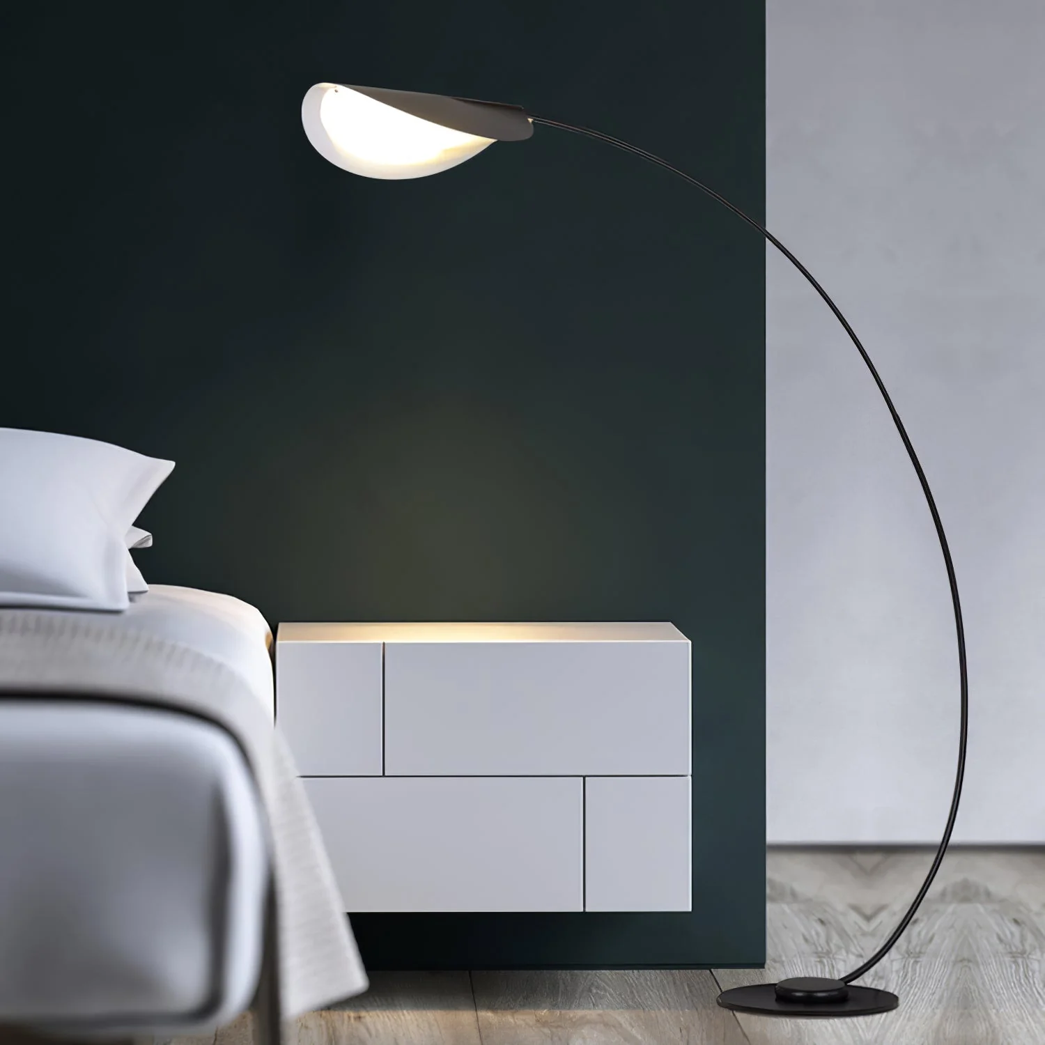 Black Contemporary Floor Lamp - Image 9