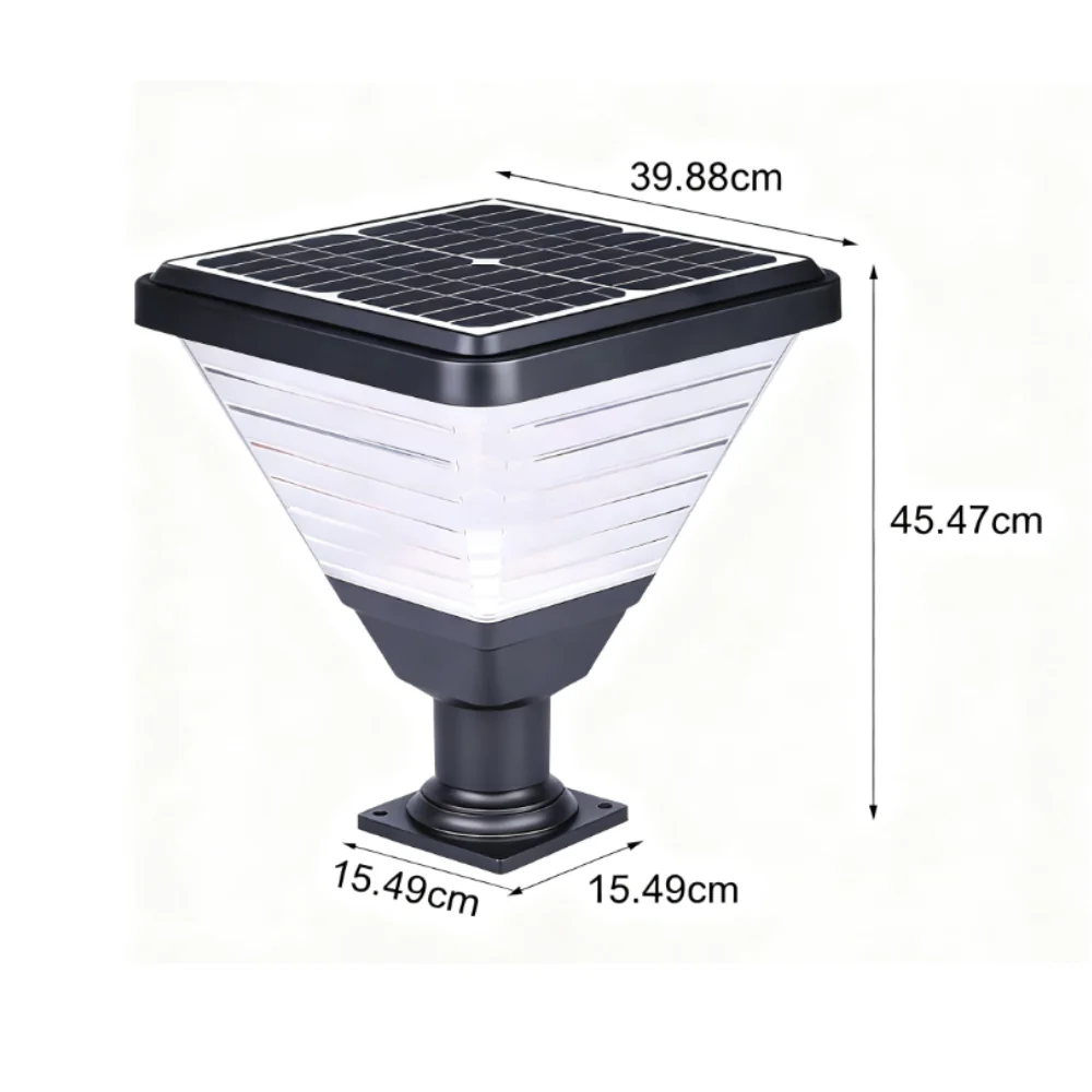 Garder Square Solar LED Outdoor Pier Post Light - Image 7