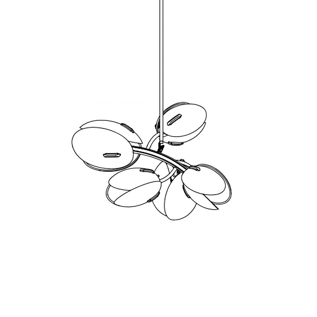 Blossom Contemporary Glass Chandelier - Image 48
