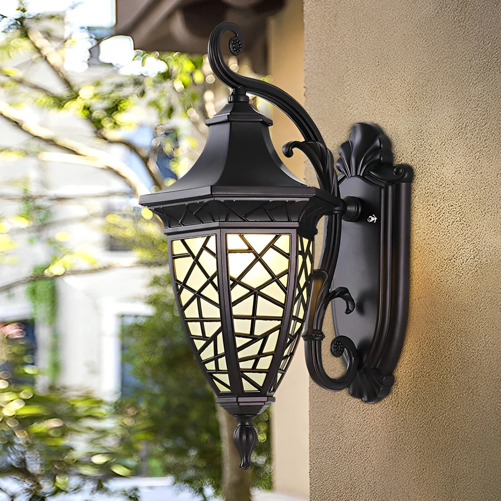 Bond Retro Pattern American Style Outdoor Wall Lamp