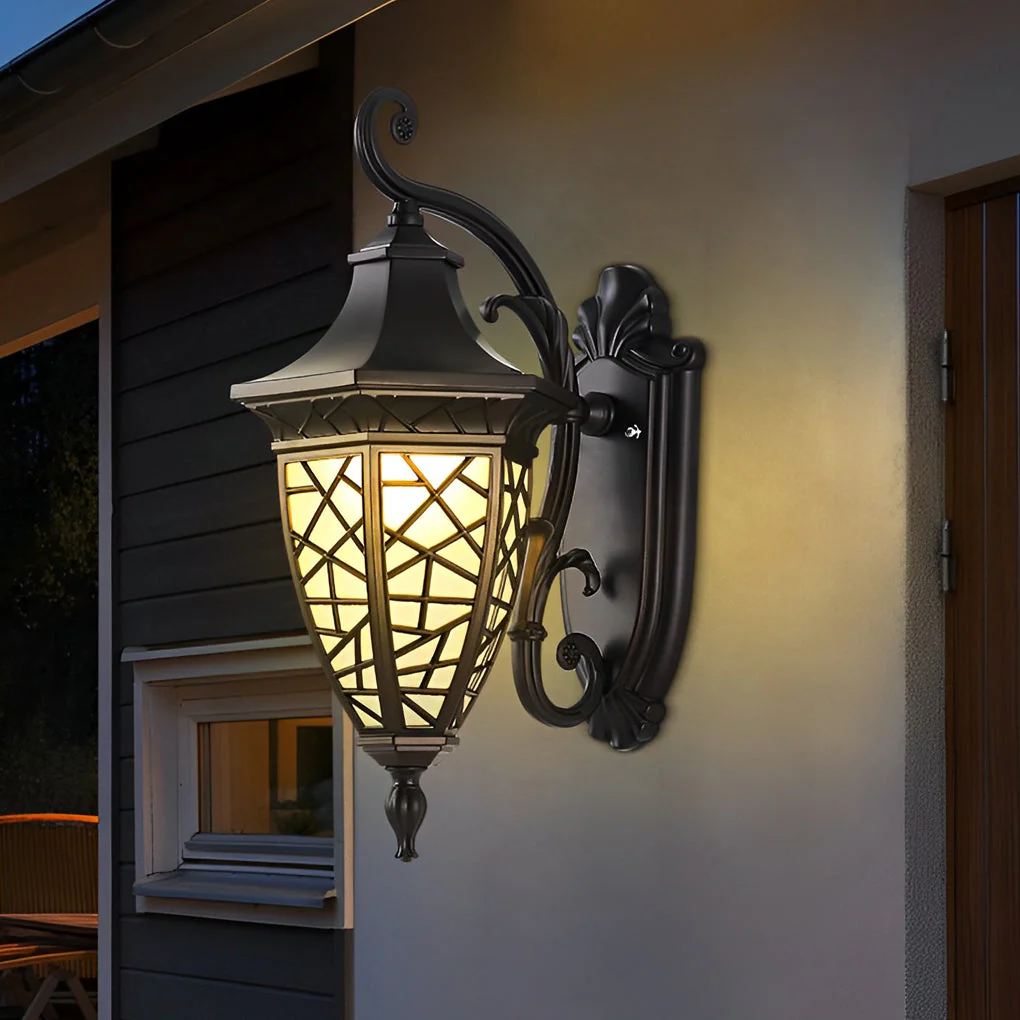 Bond Retro Pattern American Style Outdoor Wall Lamp - Image 11