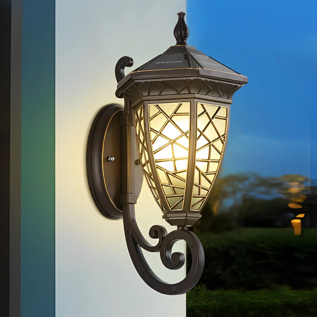Bond Retro Pattern American Style Outdoor Wall Lamp - Image 12