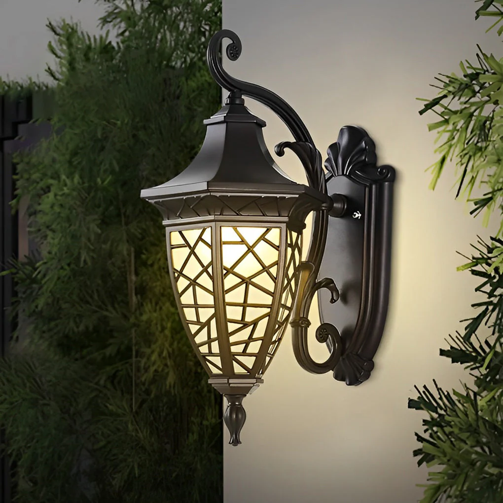 Bond Retro Pattern American Style Outdoor Wall Lamp - Image 9