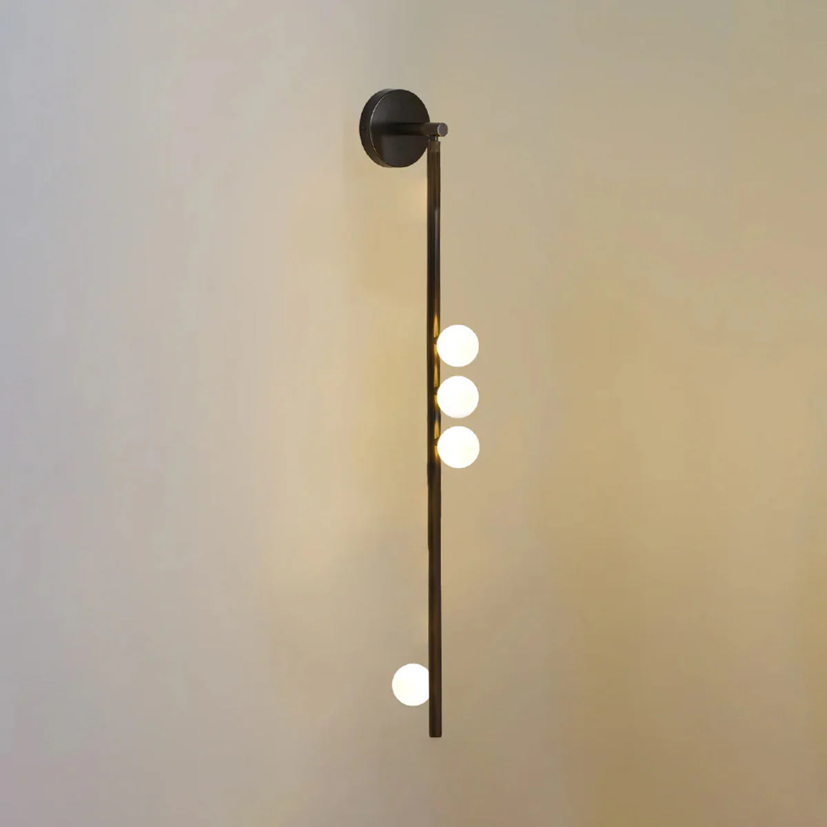 Rory Modern Minimalist Tube Brass Glass Wall Lamp - Image 12