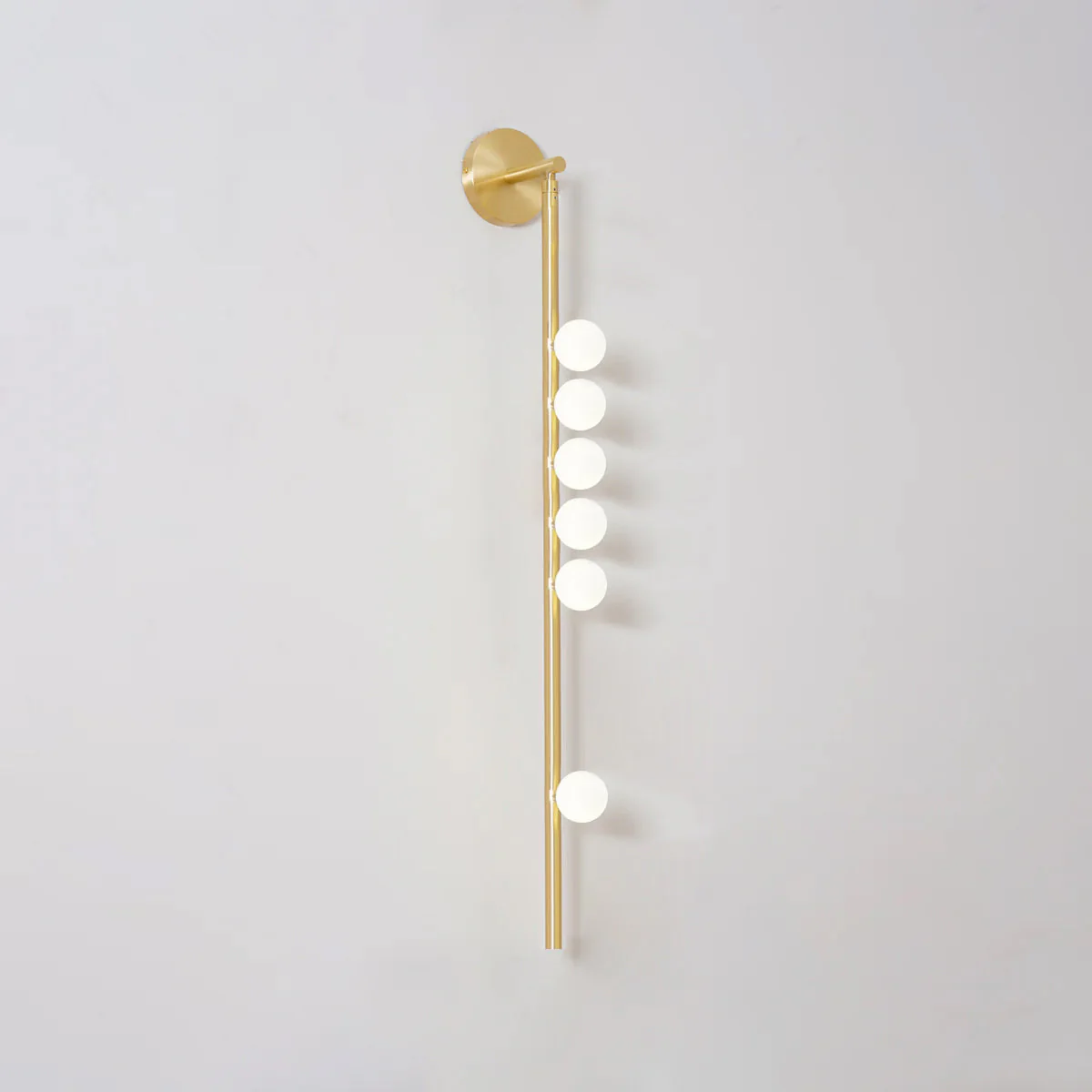 Rory Modern Minimalist Tube Brass Glass Wall Lamp - Image 16