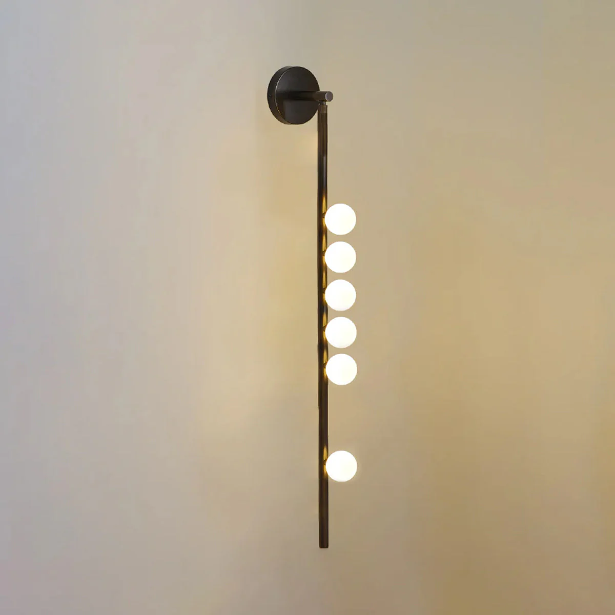 Rory Modern Minimalist Tube Brass Glass Wall Lamp - Image 18
