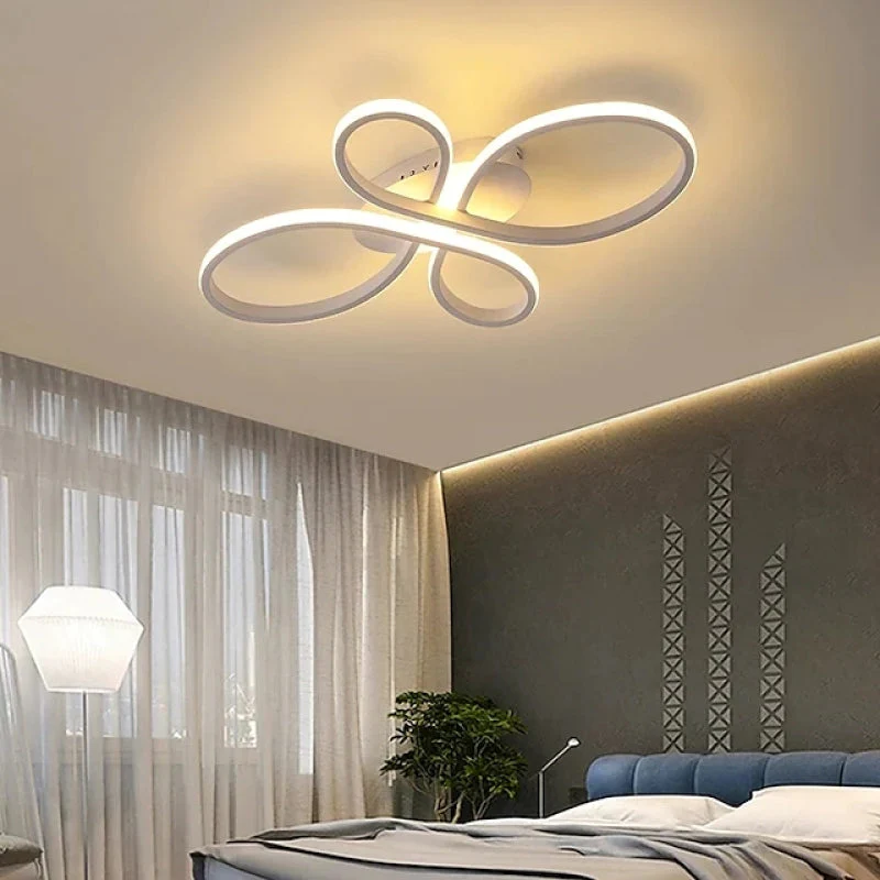 Brisa Modern LED Multi Rings Flush Mount Ceiling Light, Brown/White - Image 7
