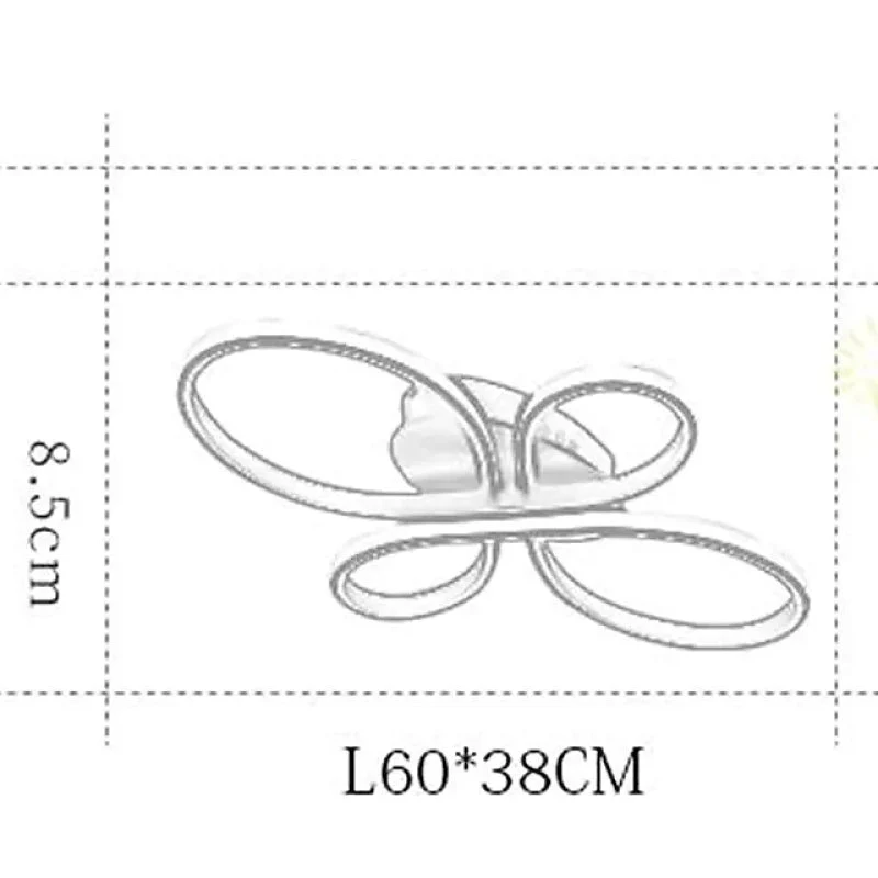 Brisa Modern LED Multi Rings Flush Mount Ceiling Light, Brown/White - Image 9