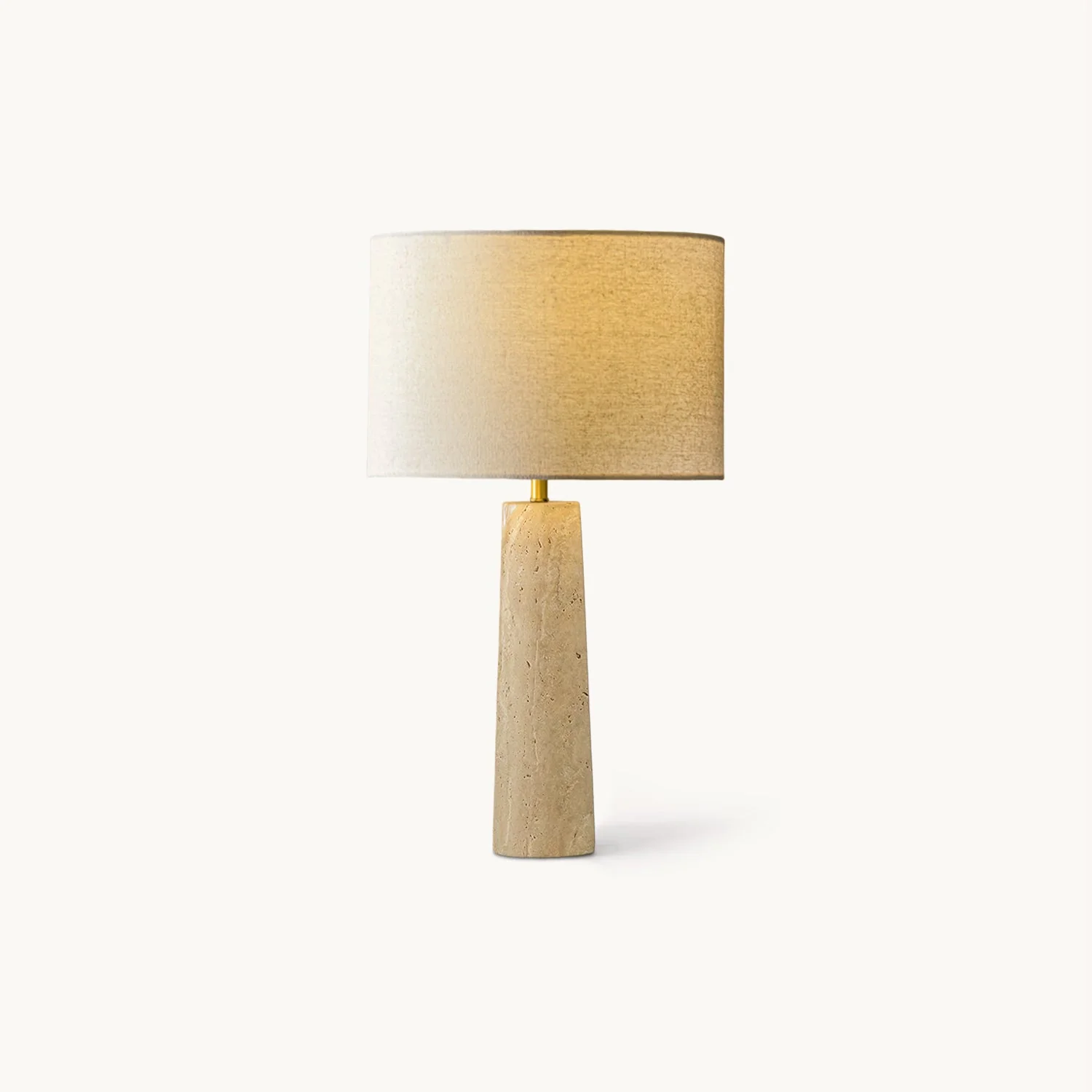 Brixton Travertine Fabric Table Lamp