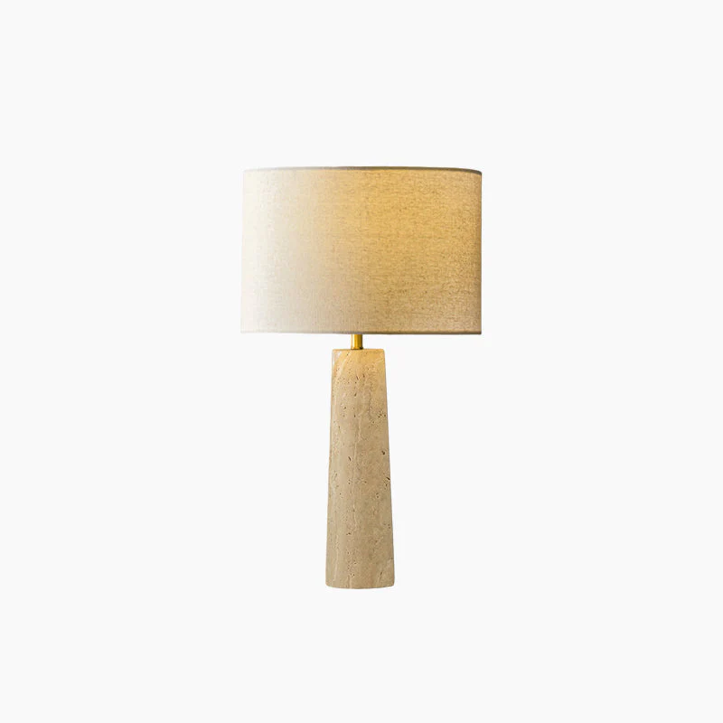 Brixton Travertine Fabric Table Lamp - Image 6