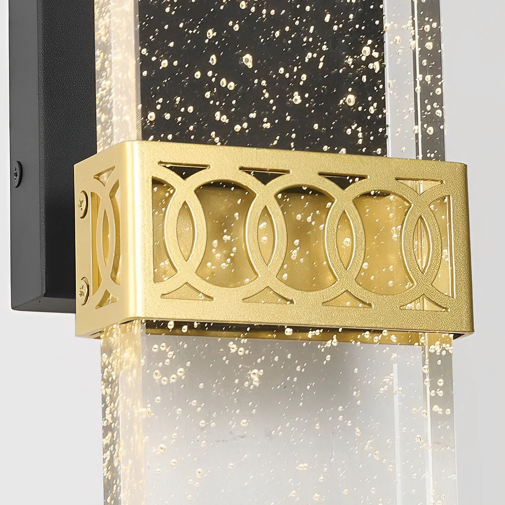 Bubbles Crystal LED Waterproof Black Simple Modern Outdoor Wall Lights - Image 5