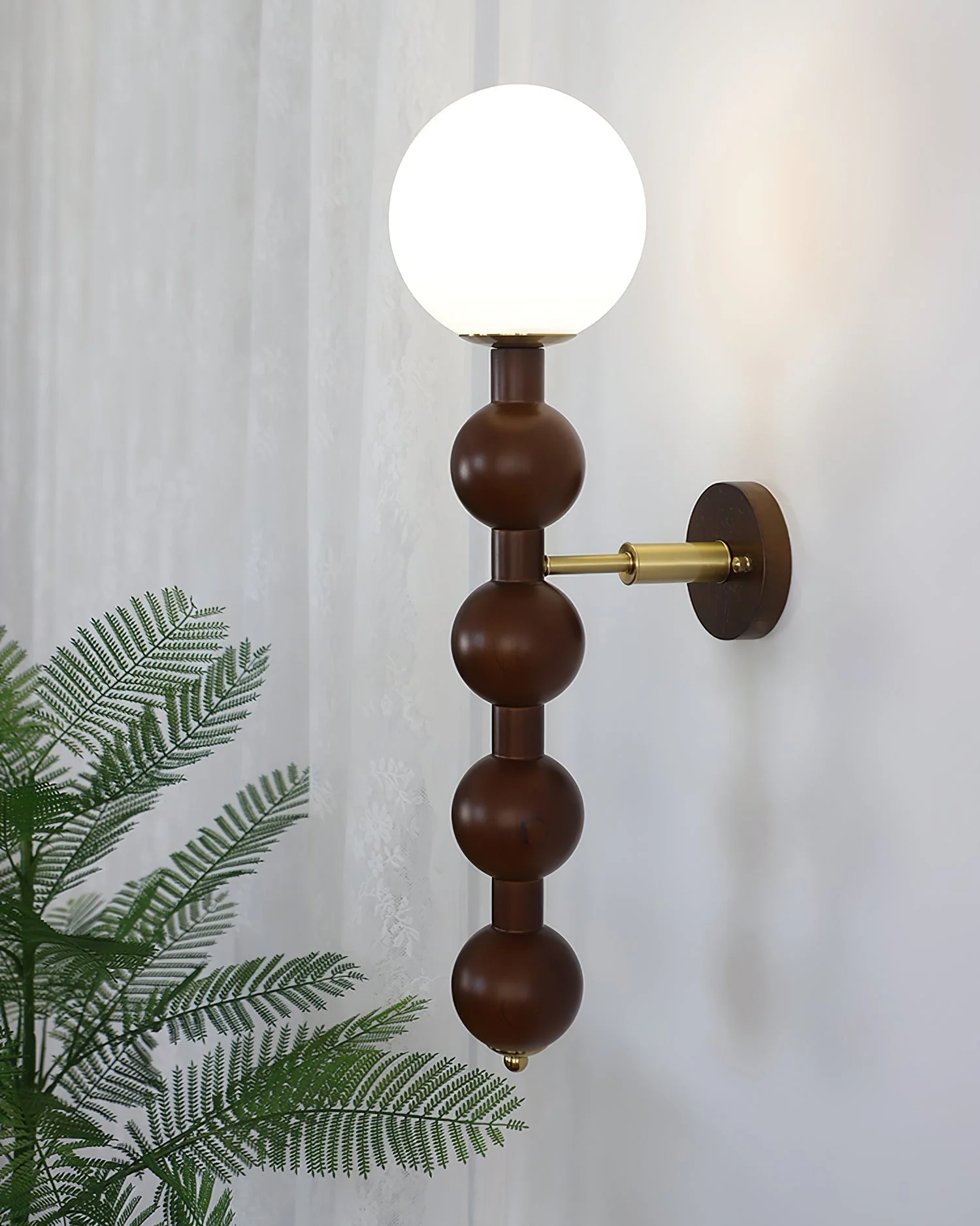 Olaeia Modern Minimalist Bubbly Wooden Glass Wall Lamp - Image 10