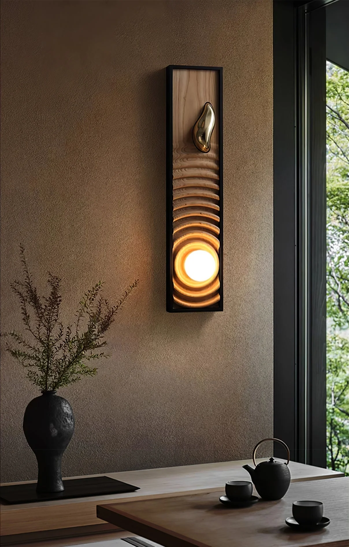 Caleb Vintage Wood Wall Lamp - Image 14