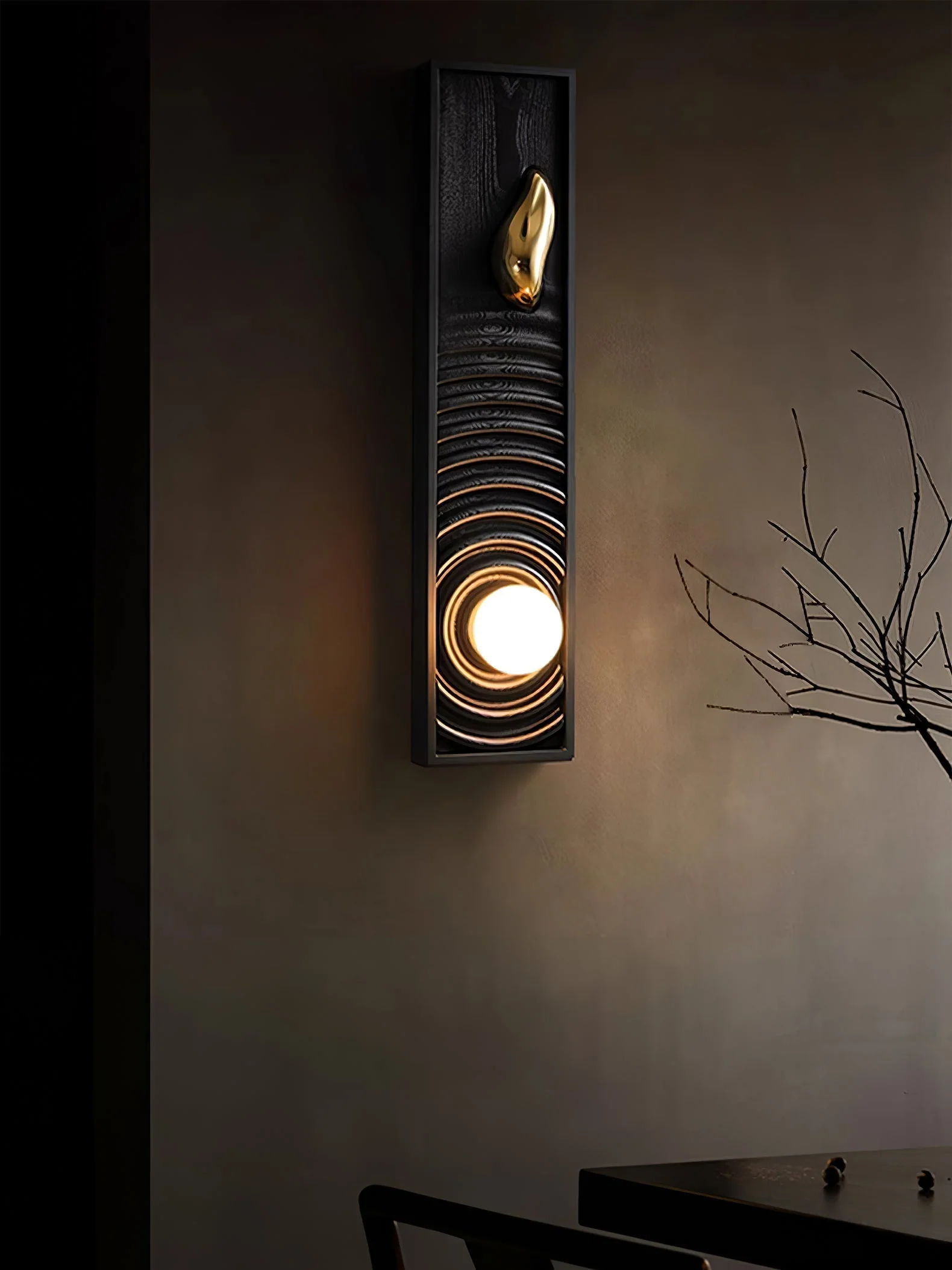 Caleb Vintage Wood Wall Lamp - Image 7