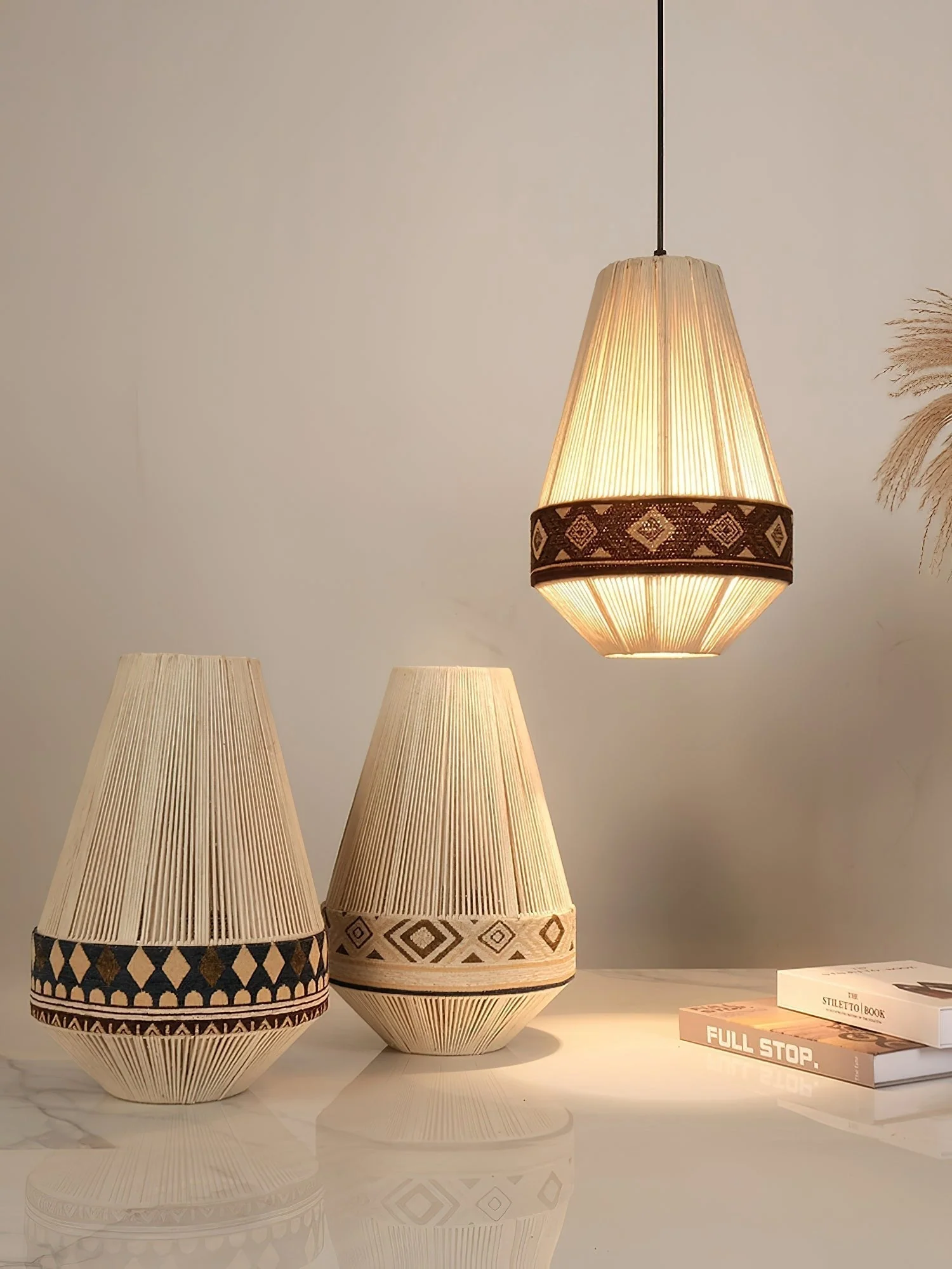 Calyce Fabric Cozy Pendant Lamp - Image 28