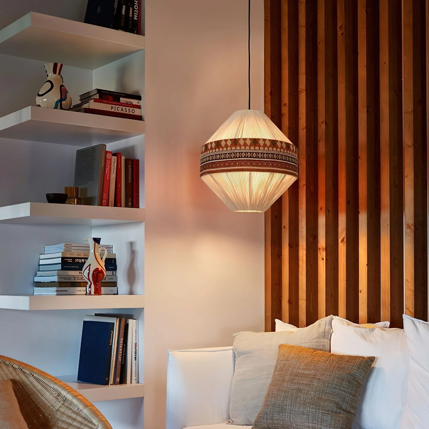 Calyce Fabric Cozy Pendant Lamp - Image 45
