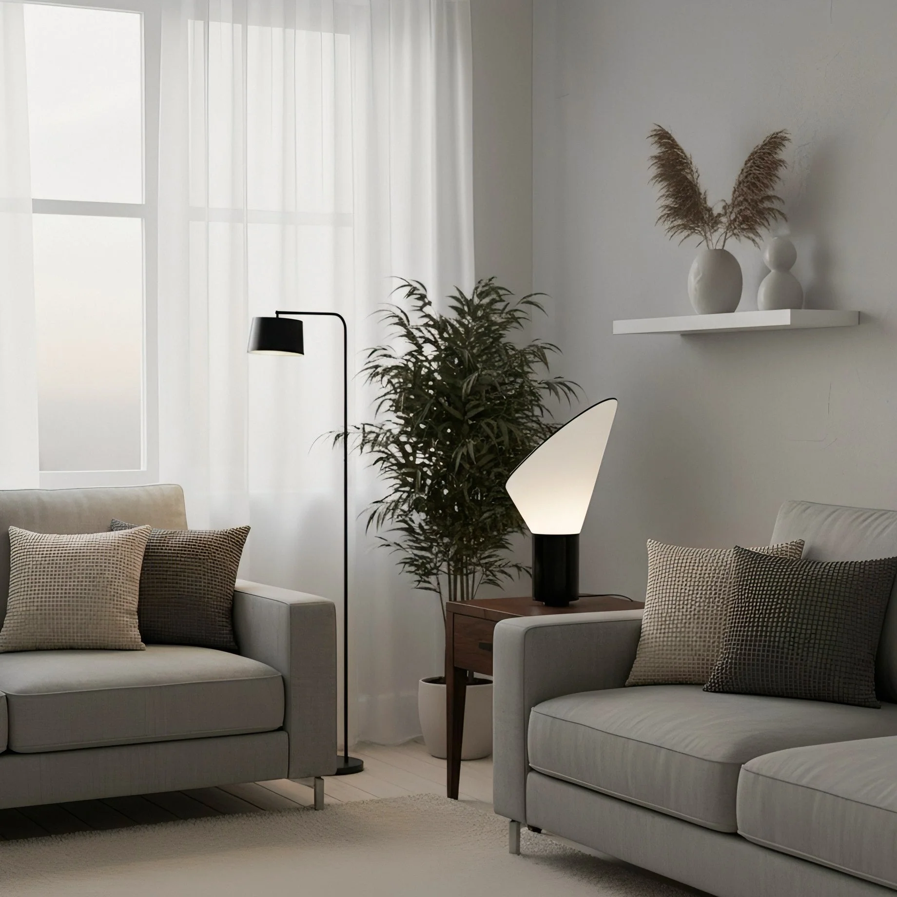 Cargo Modern Fabric Table Lamp - Image 3