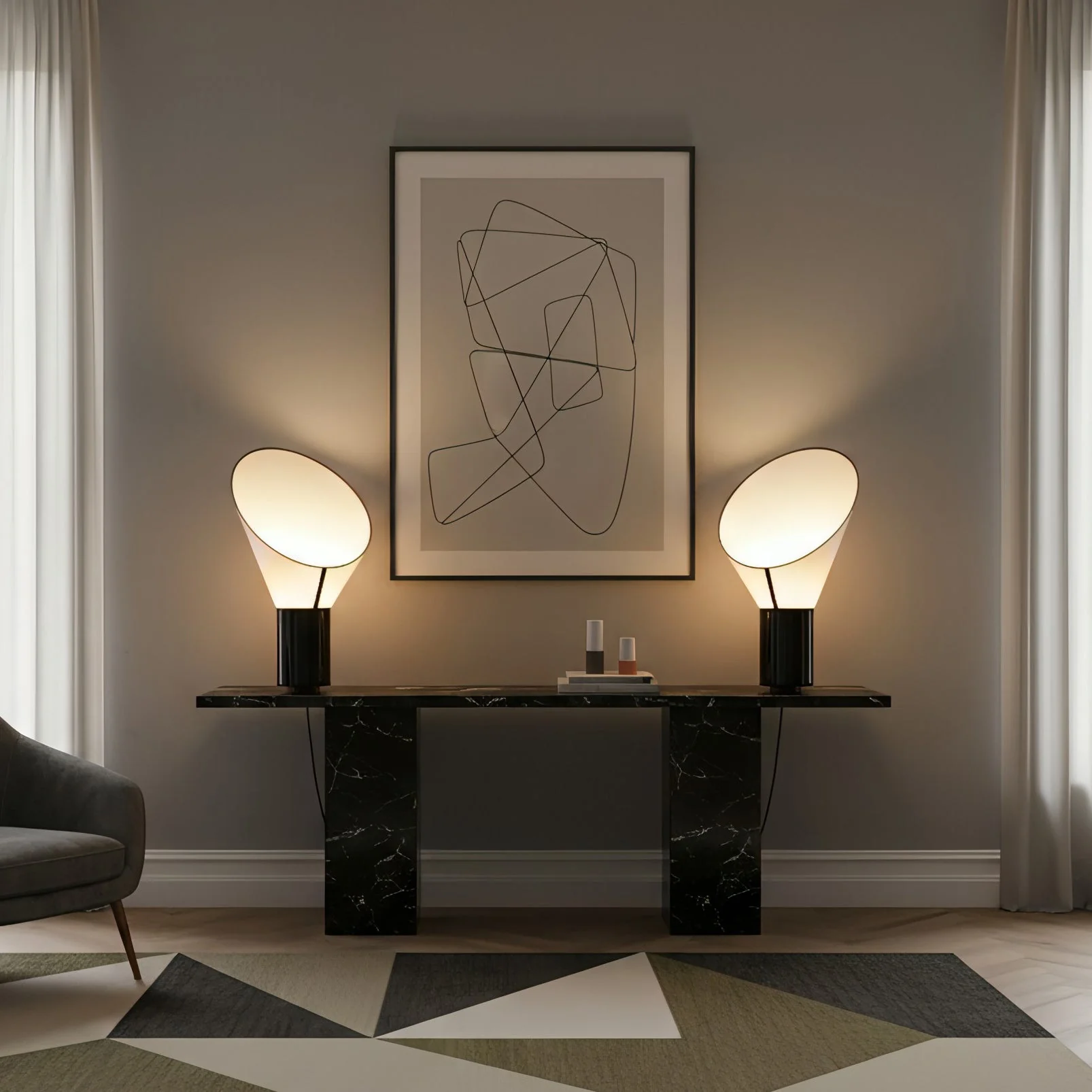 Cargo Modern Fabric Table Lamp - Image 5