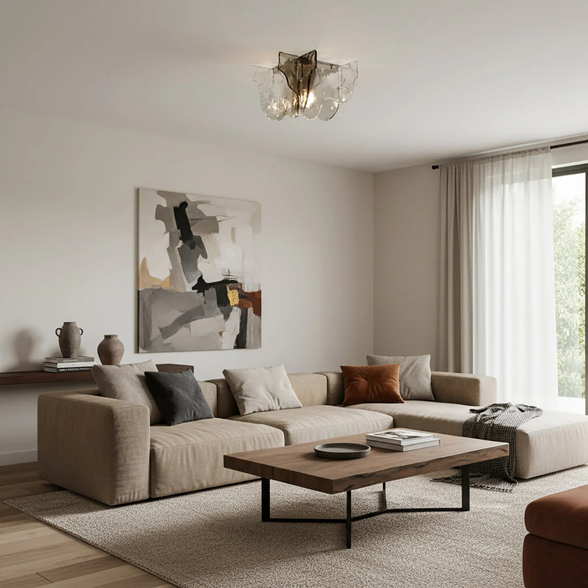 Carlo Modern Glass Ceiling Light - Image 6