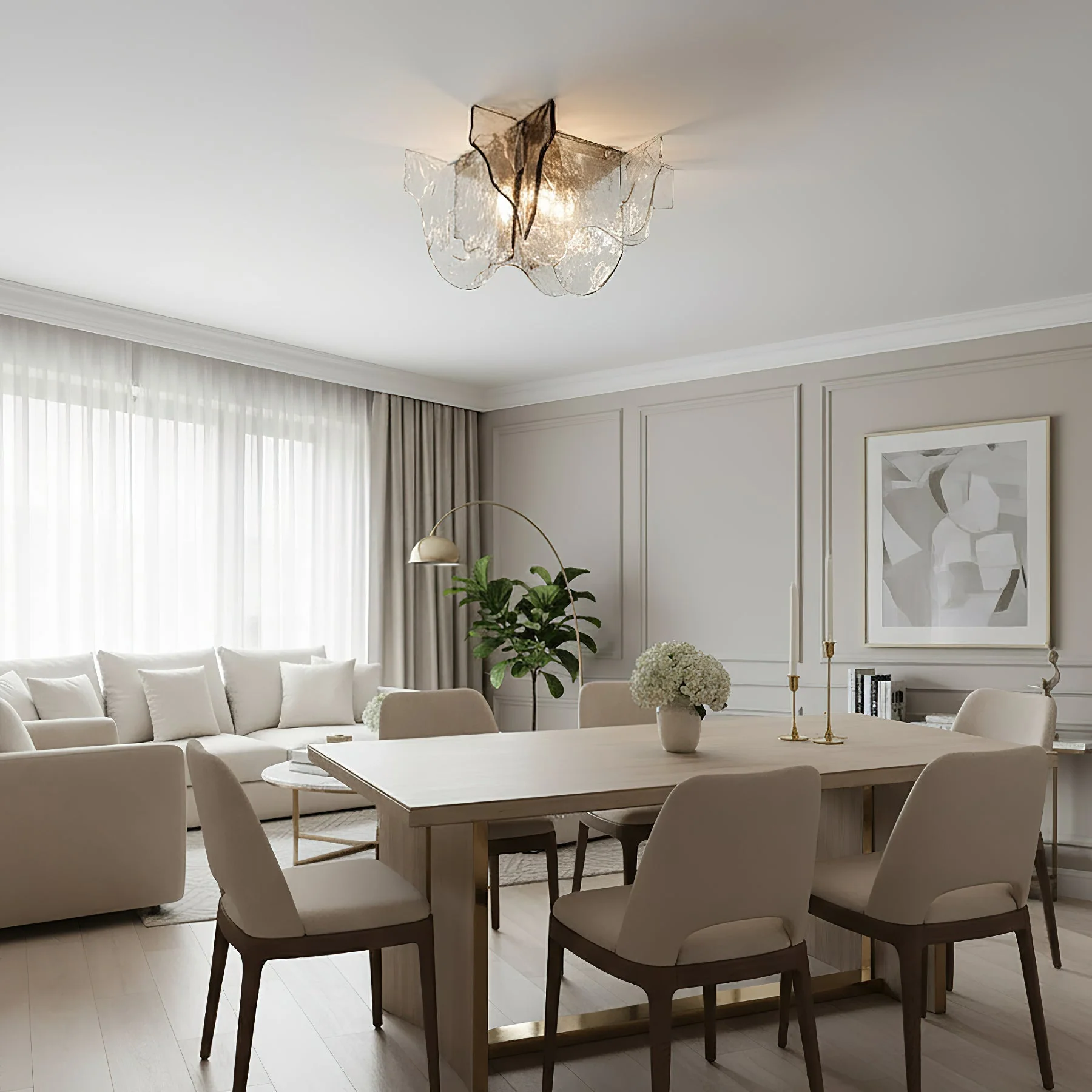 Carlo Modern Glass Ceiling Light - Image 7
