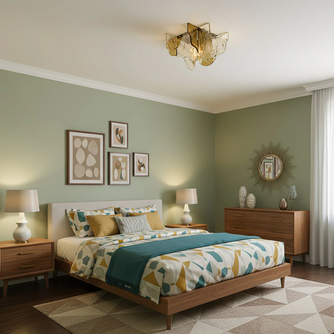 Carlo Modern Glass Ceiling Light - Image 9