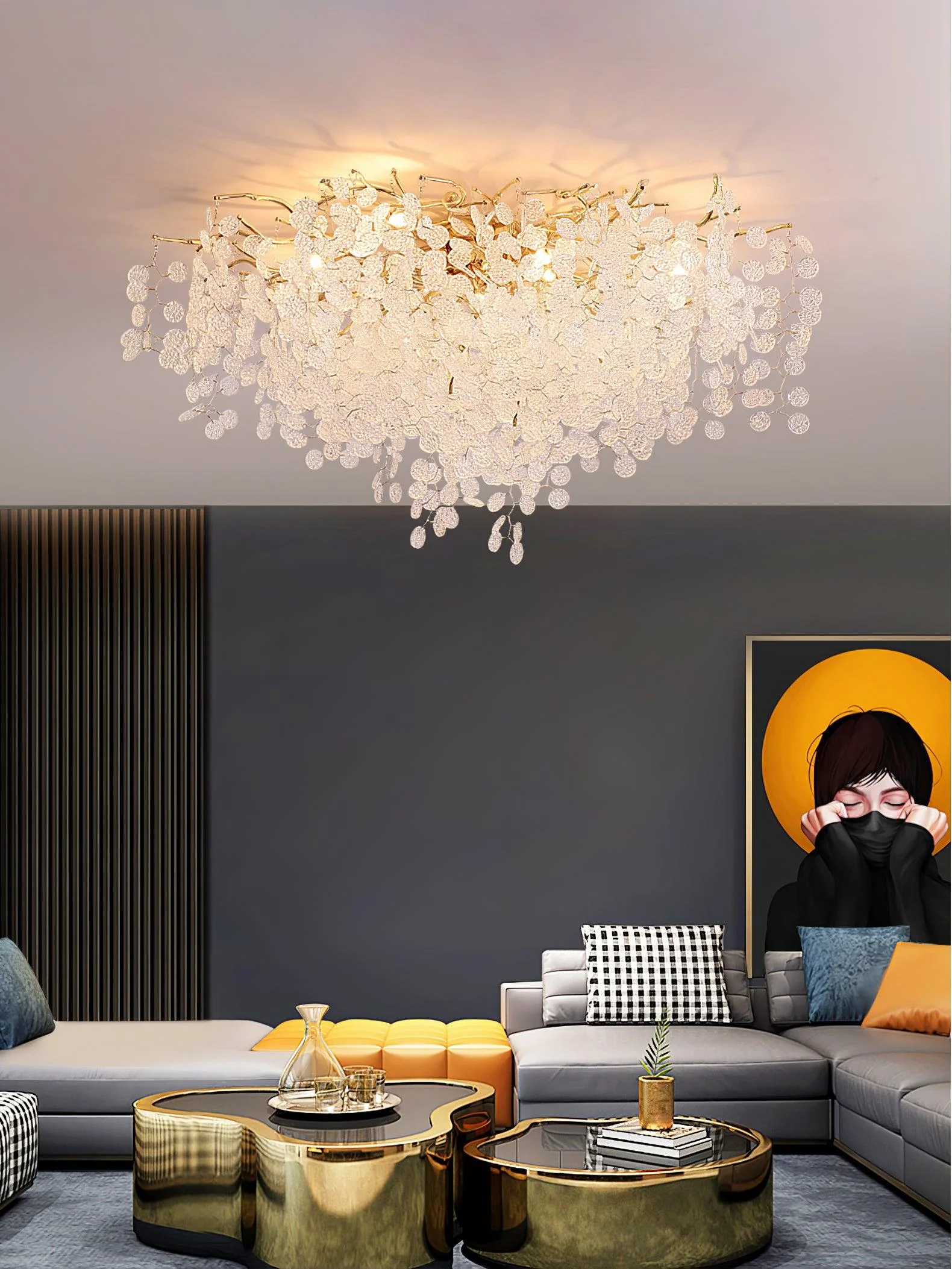 Cascade Luxury Aluminum Ceiling Lamp - Image 14