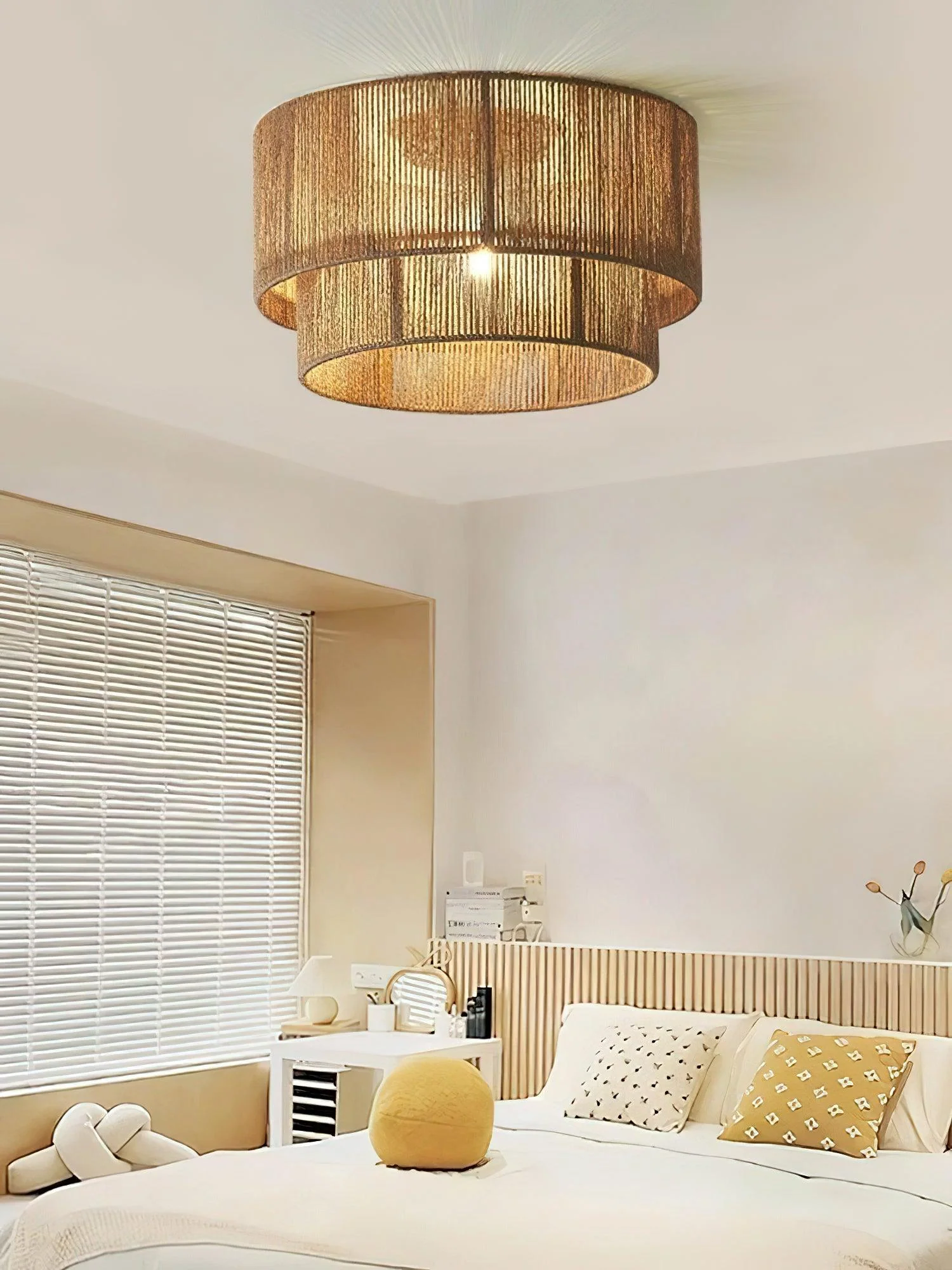 Casora Classic Art Natural Rope Ceiling Light - Image 11