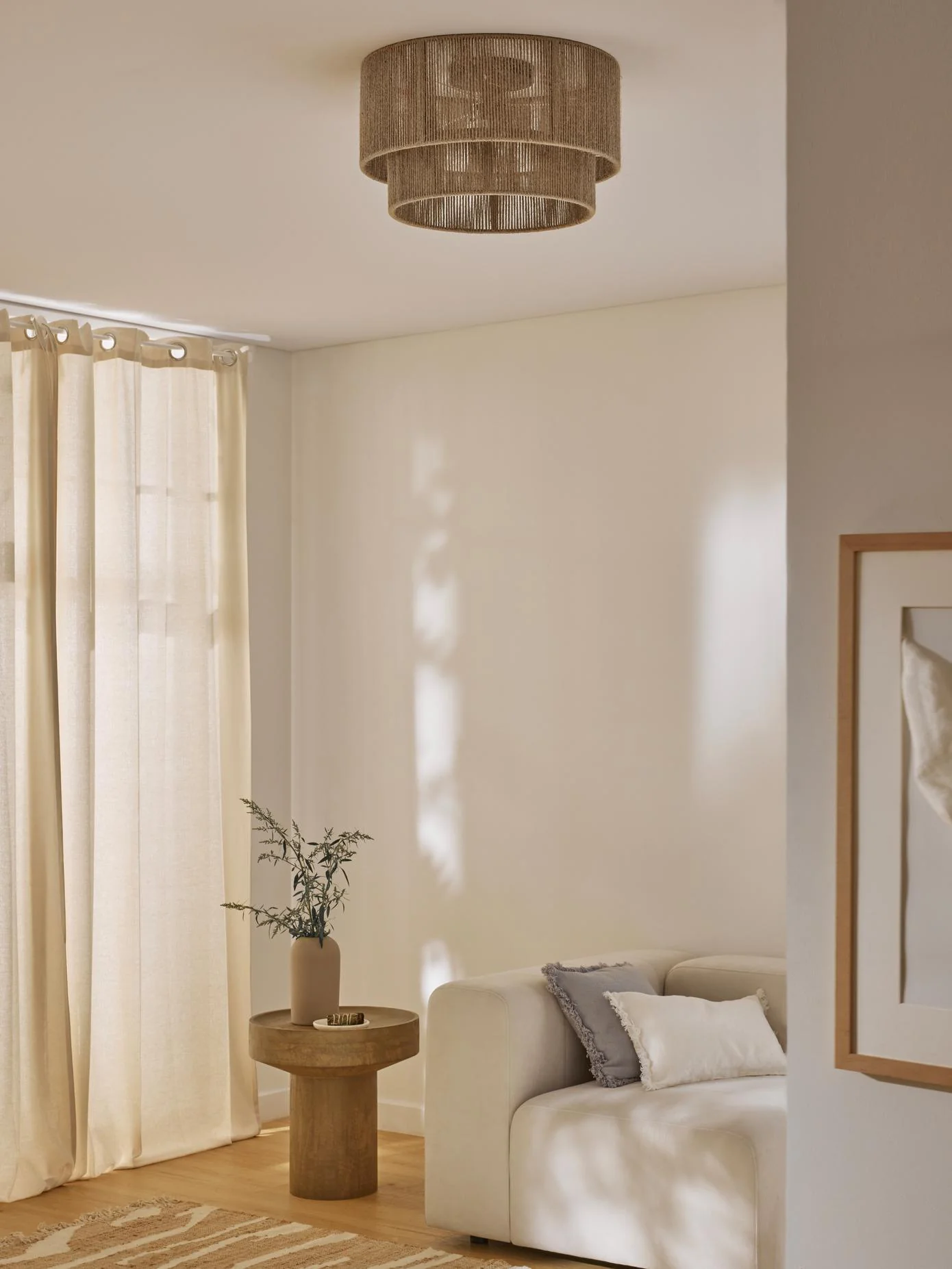 Casora Classic Art Natural Rope Ceiling Light - Image 9