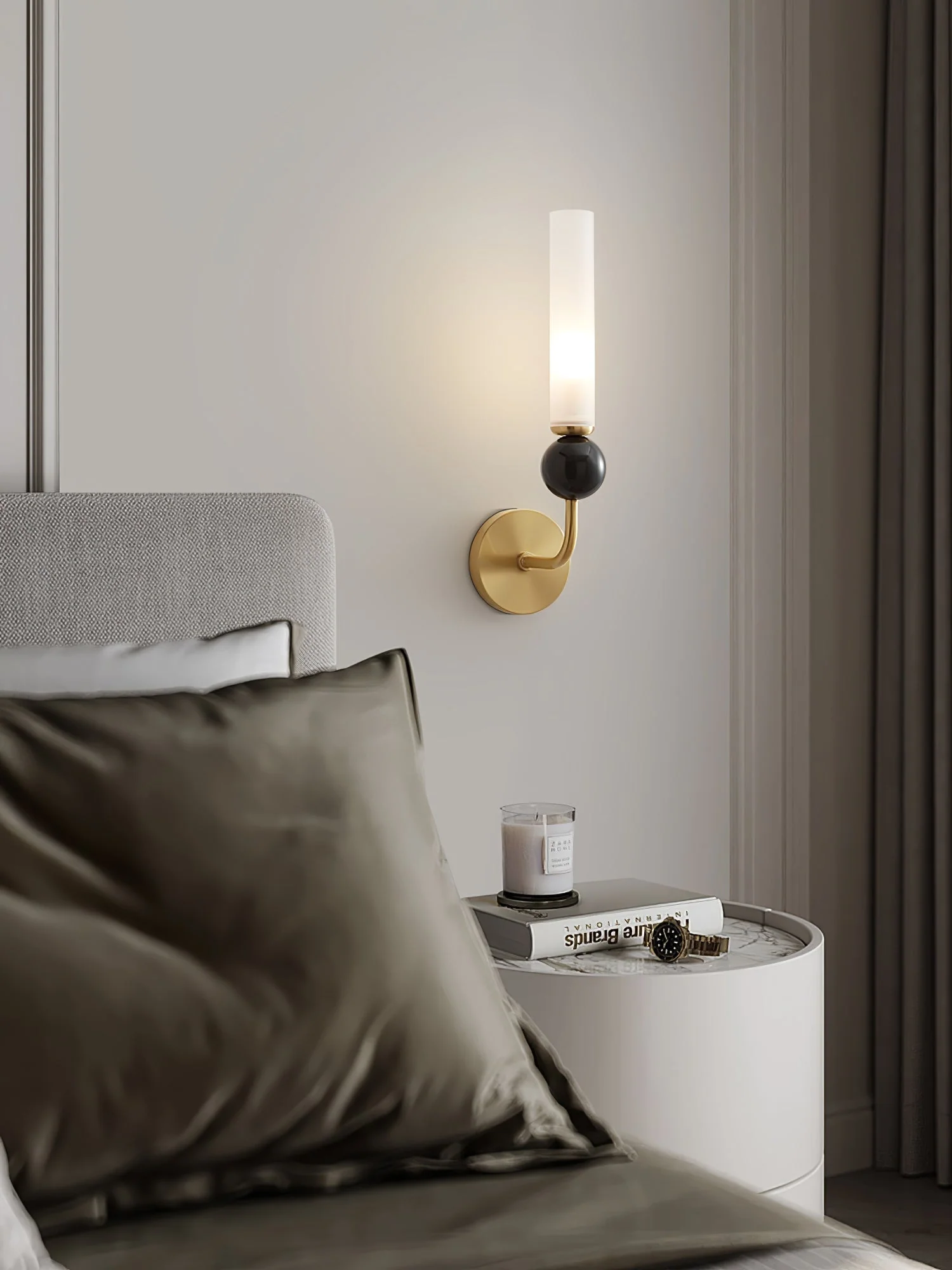 Casoreth Modern Minimalist Vertical Marble Wall Lamp - Image 9