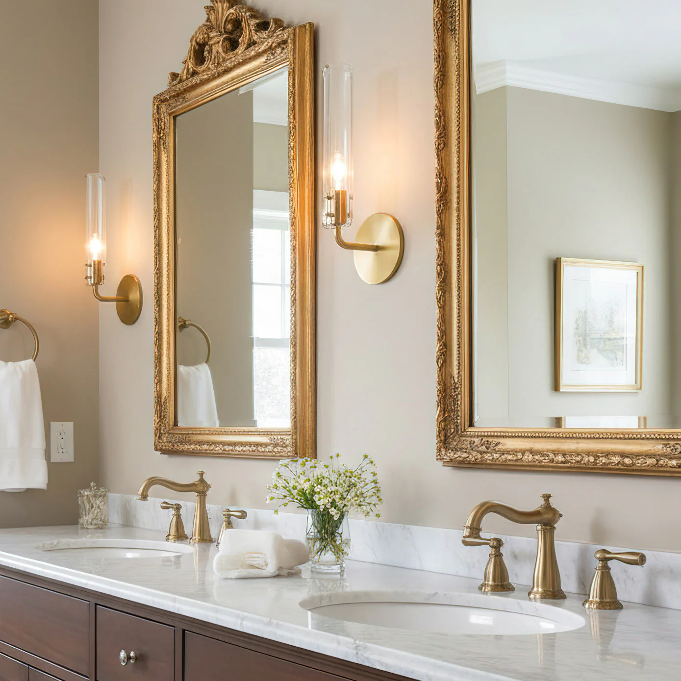 Casoria Contemporary Brass Wall Lamp - Image 2
