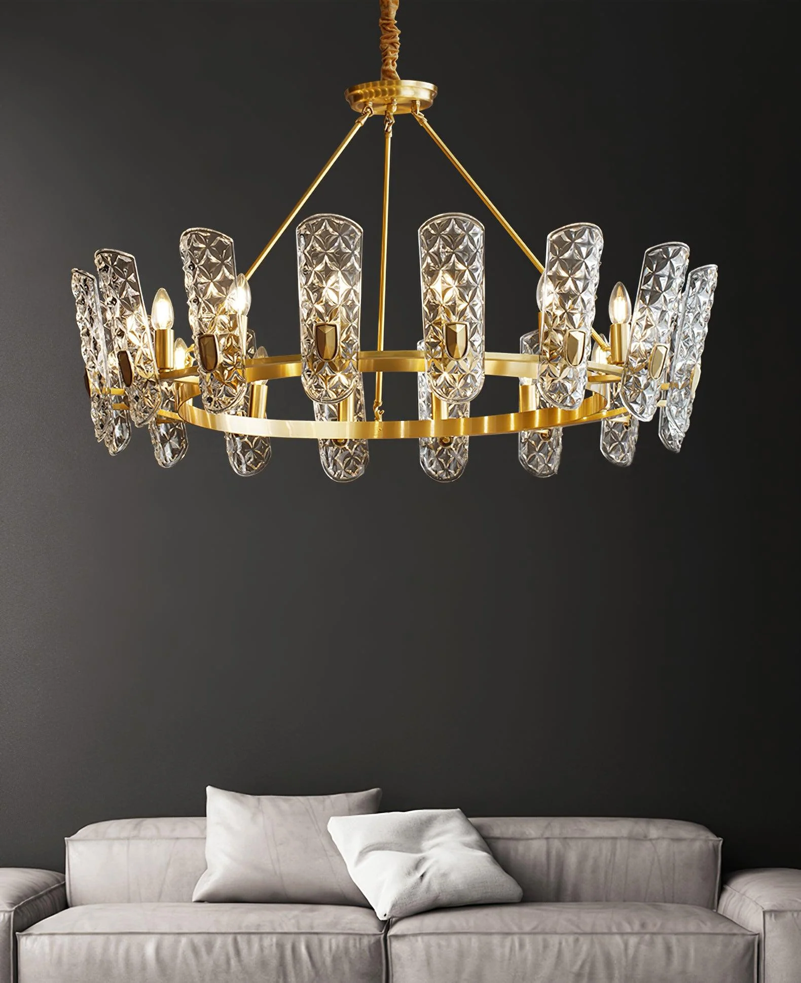 Celeste Elegant Brass Central Chandelier - Image 20