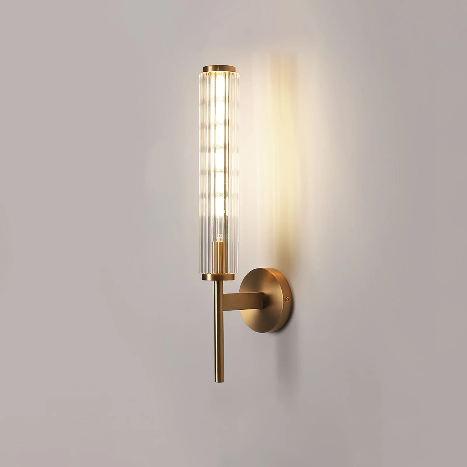 Cemaros Premium Linear Brass Glass Wall Light - Image 6