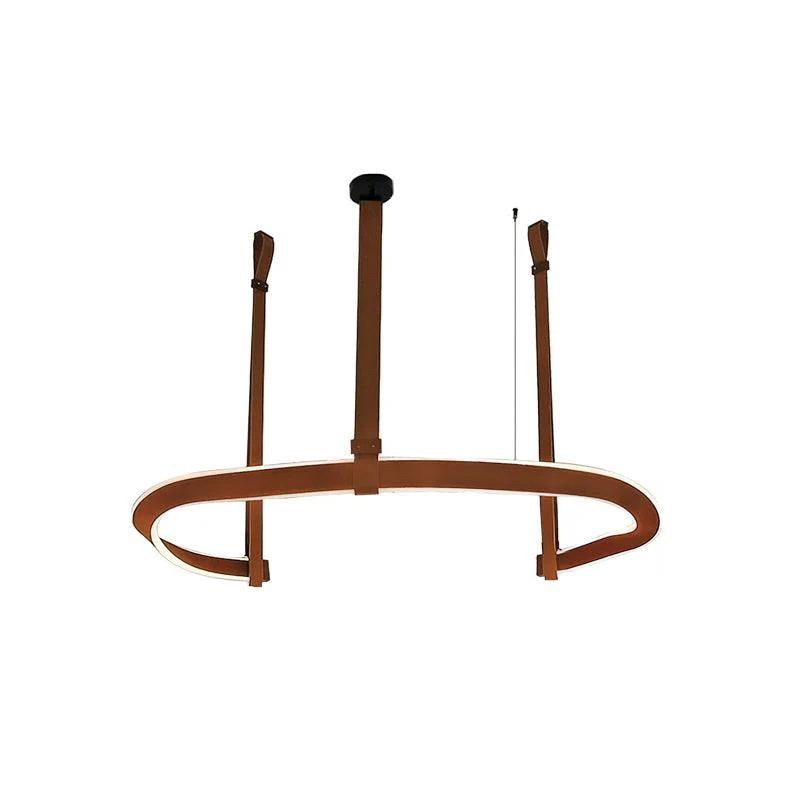 Cesorora Curved Artificial Leather Chandelier - Image 13