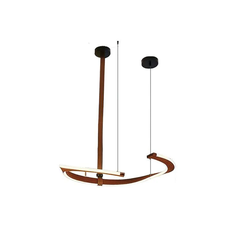 Cesorora Curved Artificial Leather Chandelier - Image 7