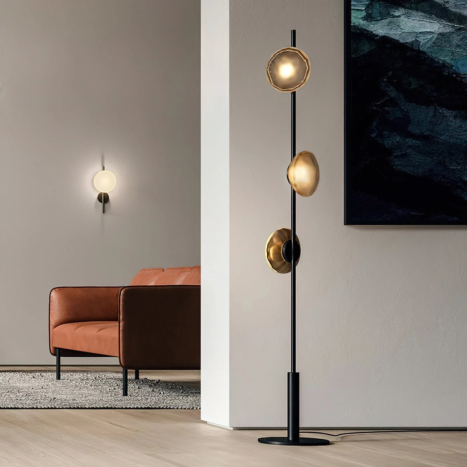 Ceto Modern Glass Floor Lamp - Image 2