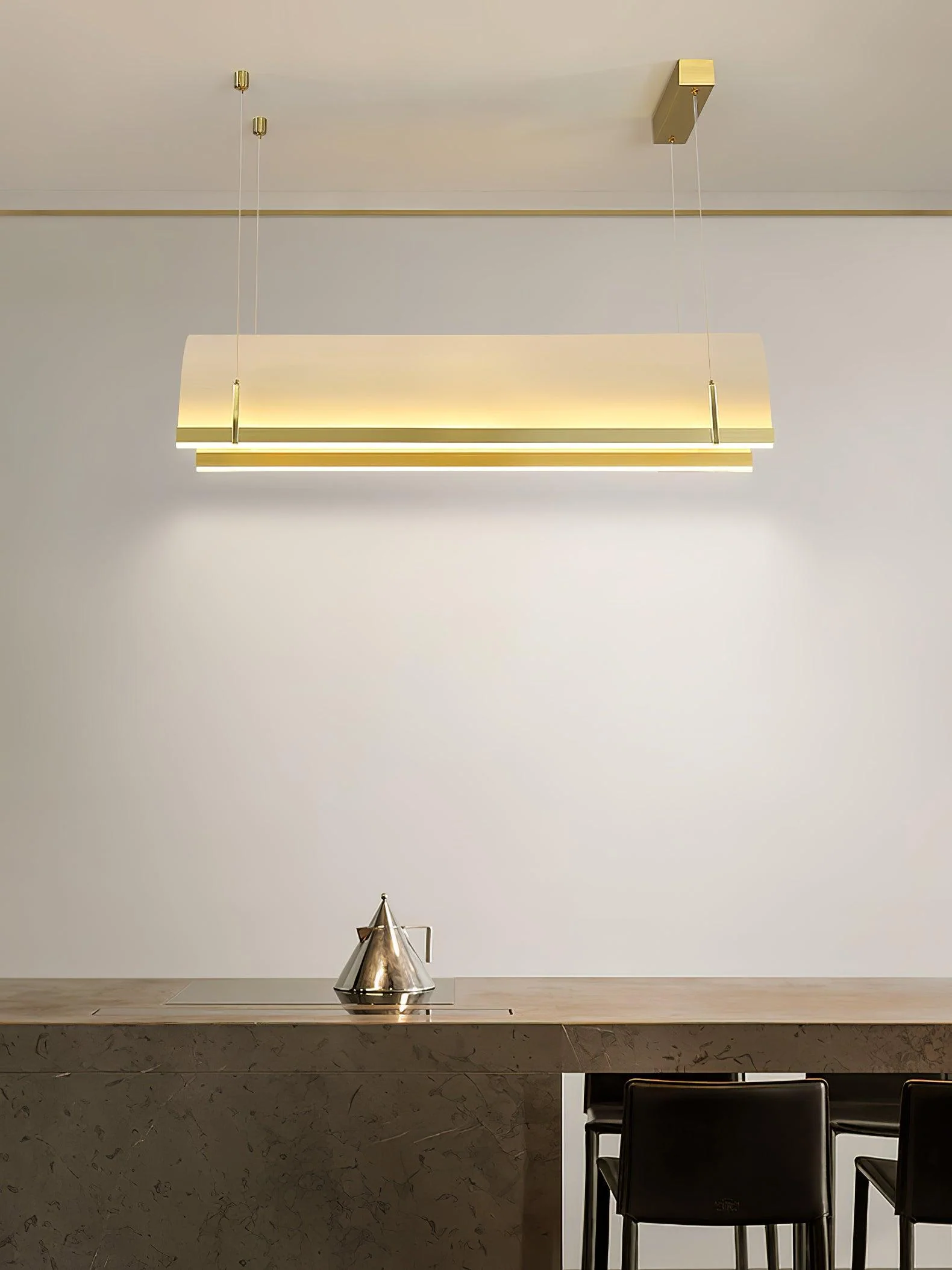 Cevinen Linear Gold Pendant Light - Image 17