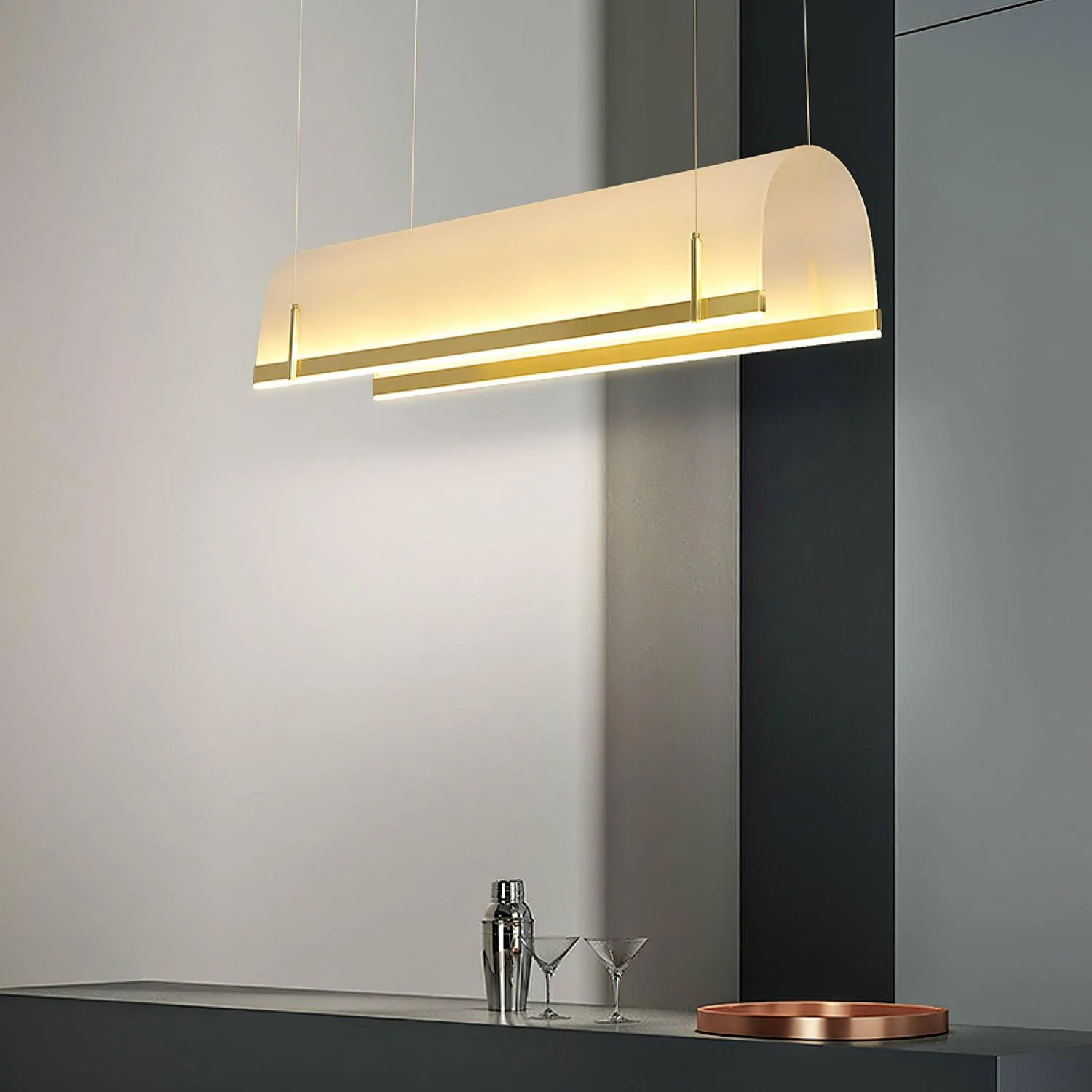 Cevinen Linear Gold Pendant Light - Image 6