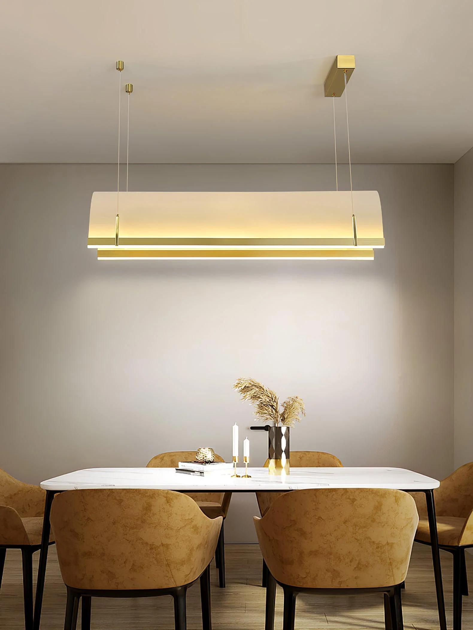Cevinen Linear Gold Pendant Light - Image 7
