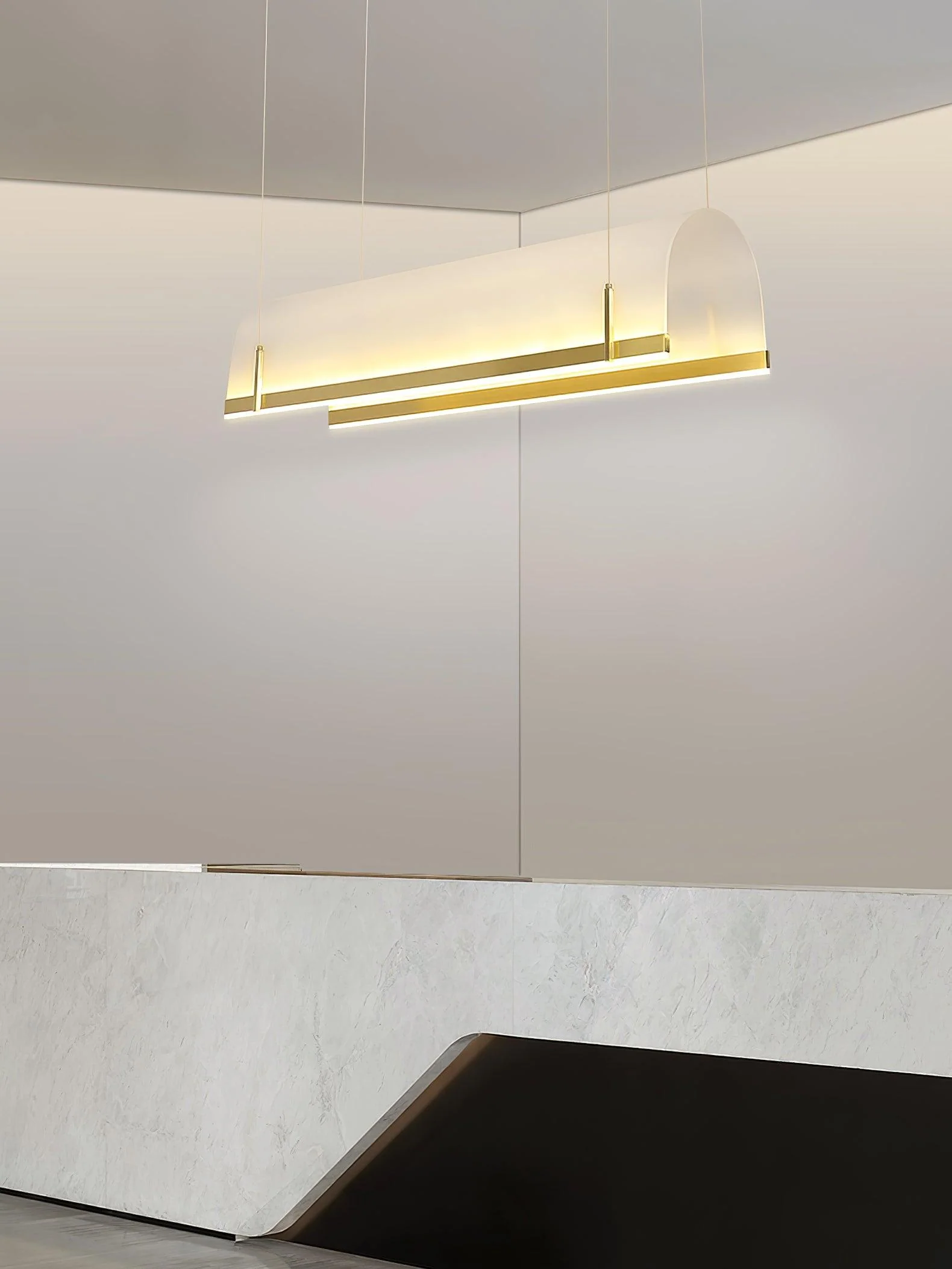 Cevinen Linear Gold Pendant Light - Image 8