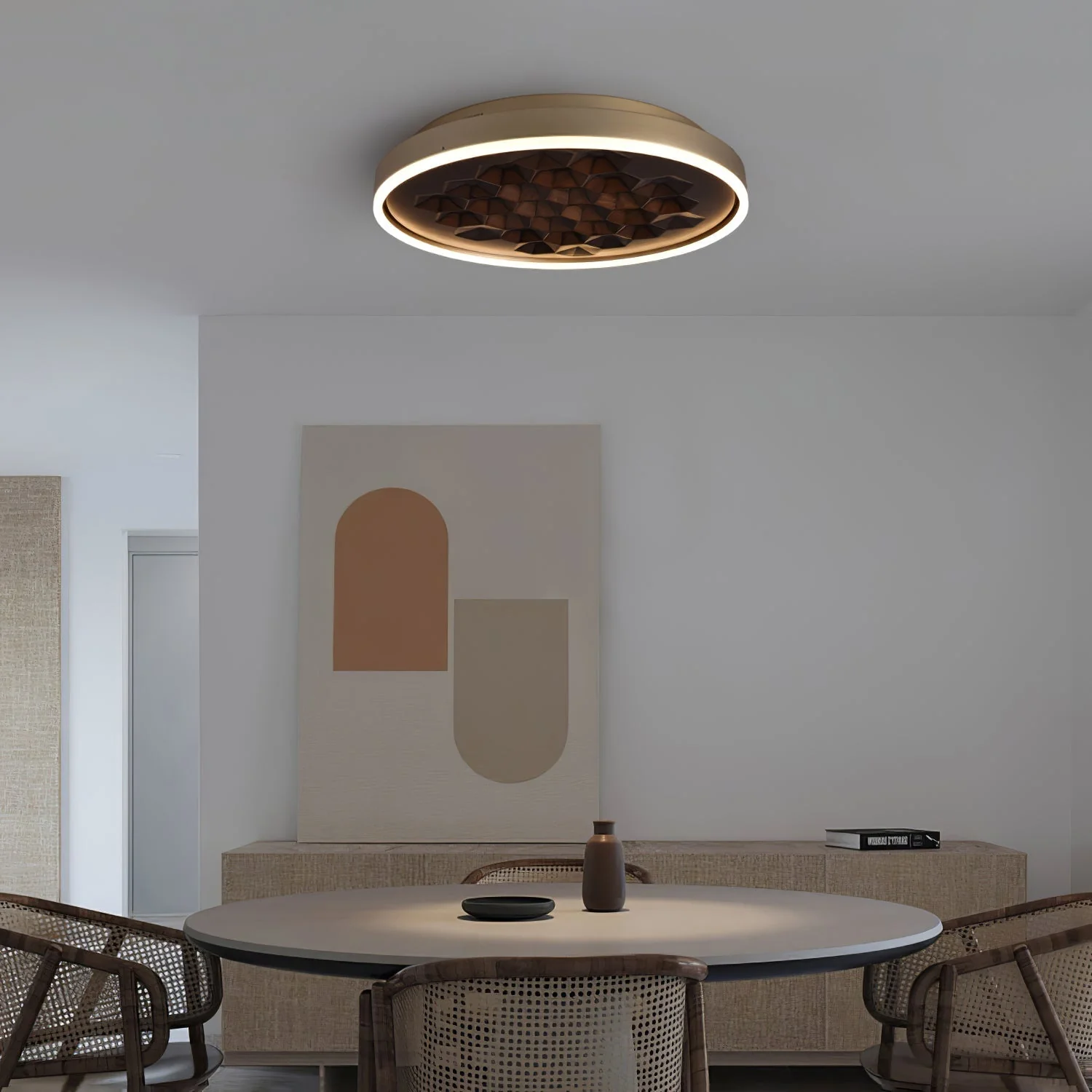 Cevynira Textured Bronze Flush Mount - Image 16