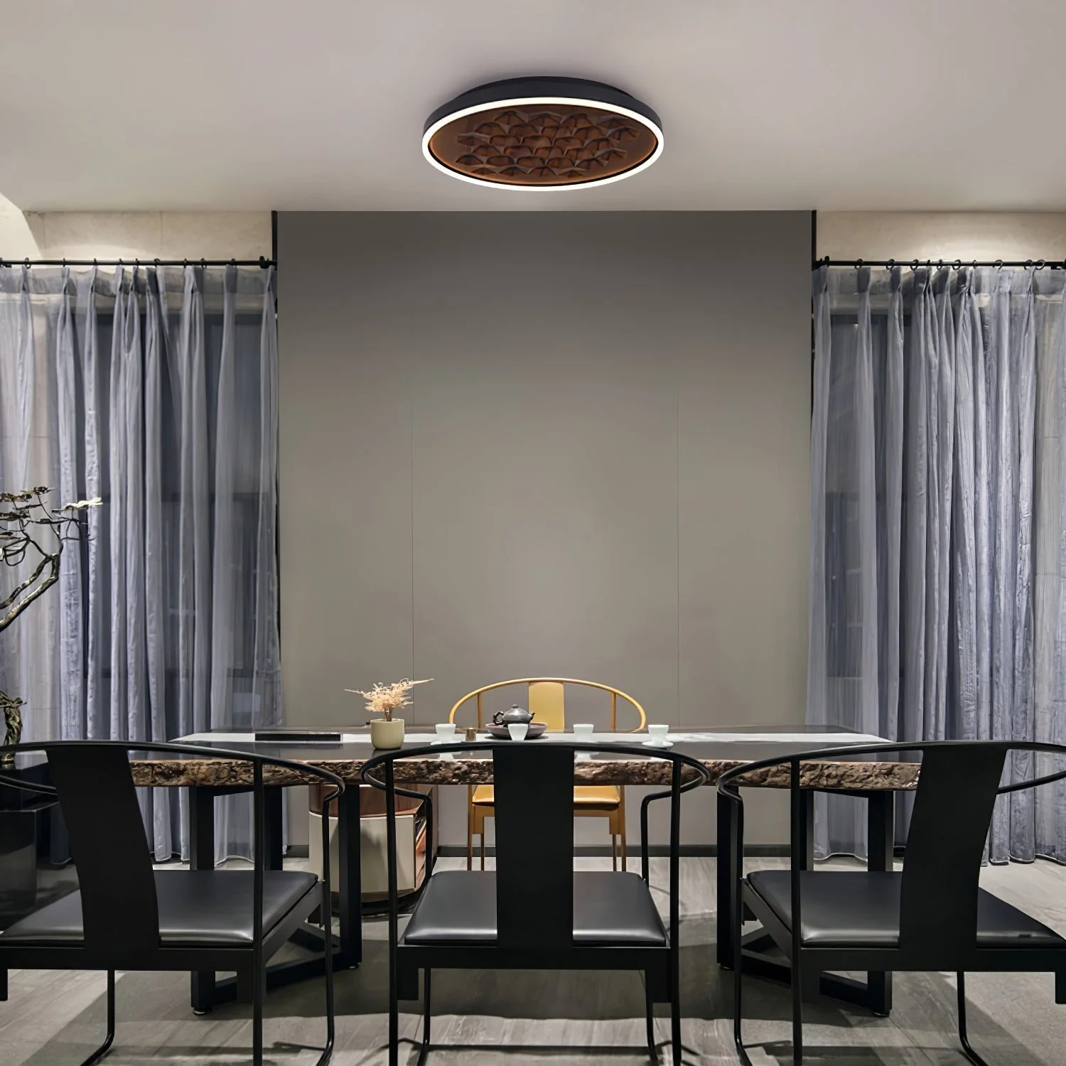 Cevynira Textured Bronze Flush Mount - Image 34