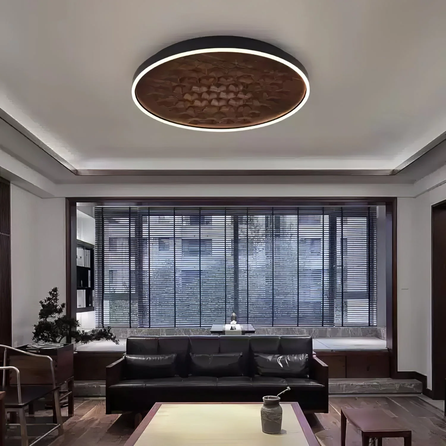 Cevynira Textured Bronze Flush Mount - Image 4