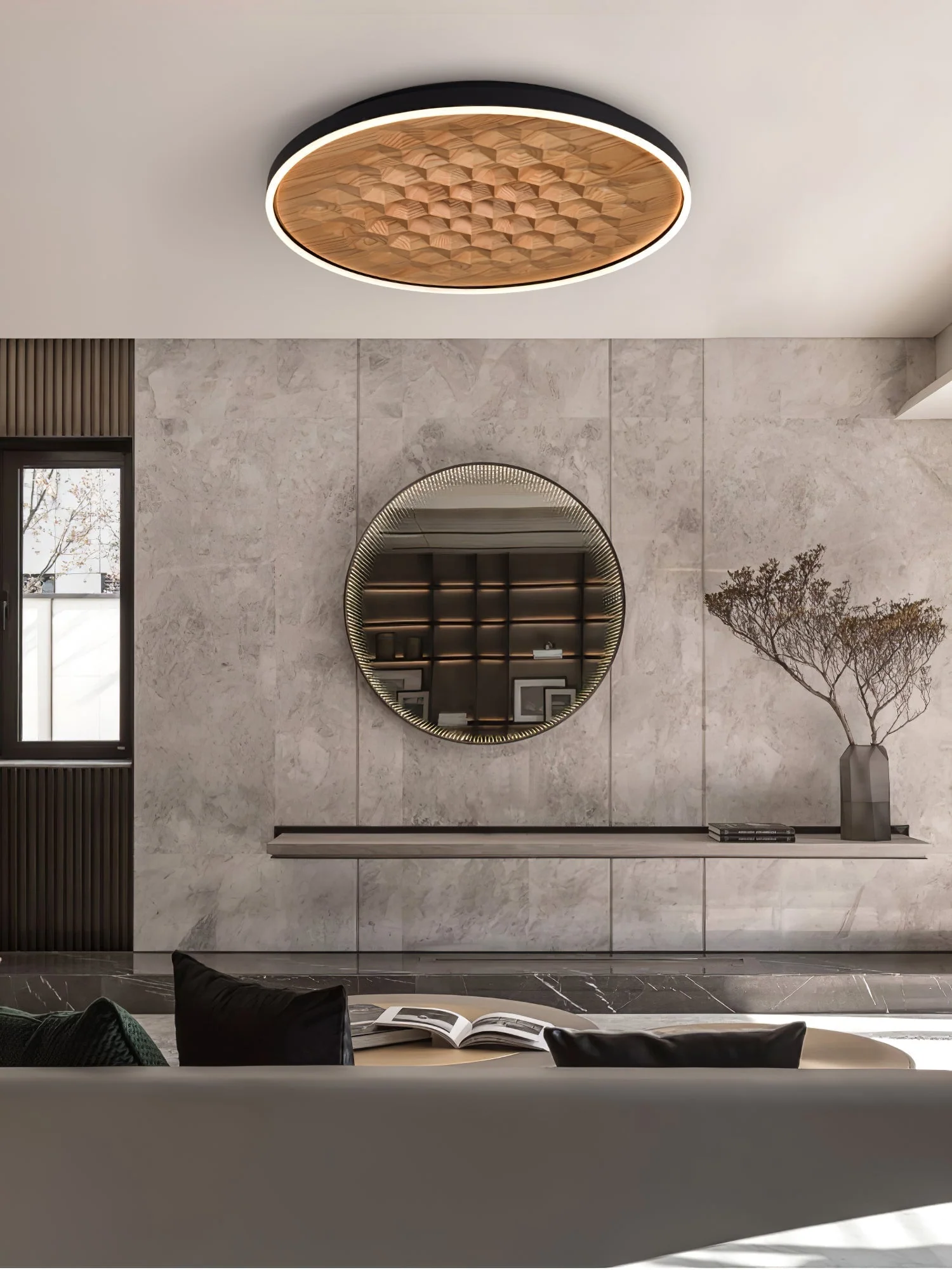 Cevynira Textured Bronze Flush Mount - Image 42