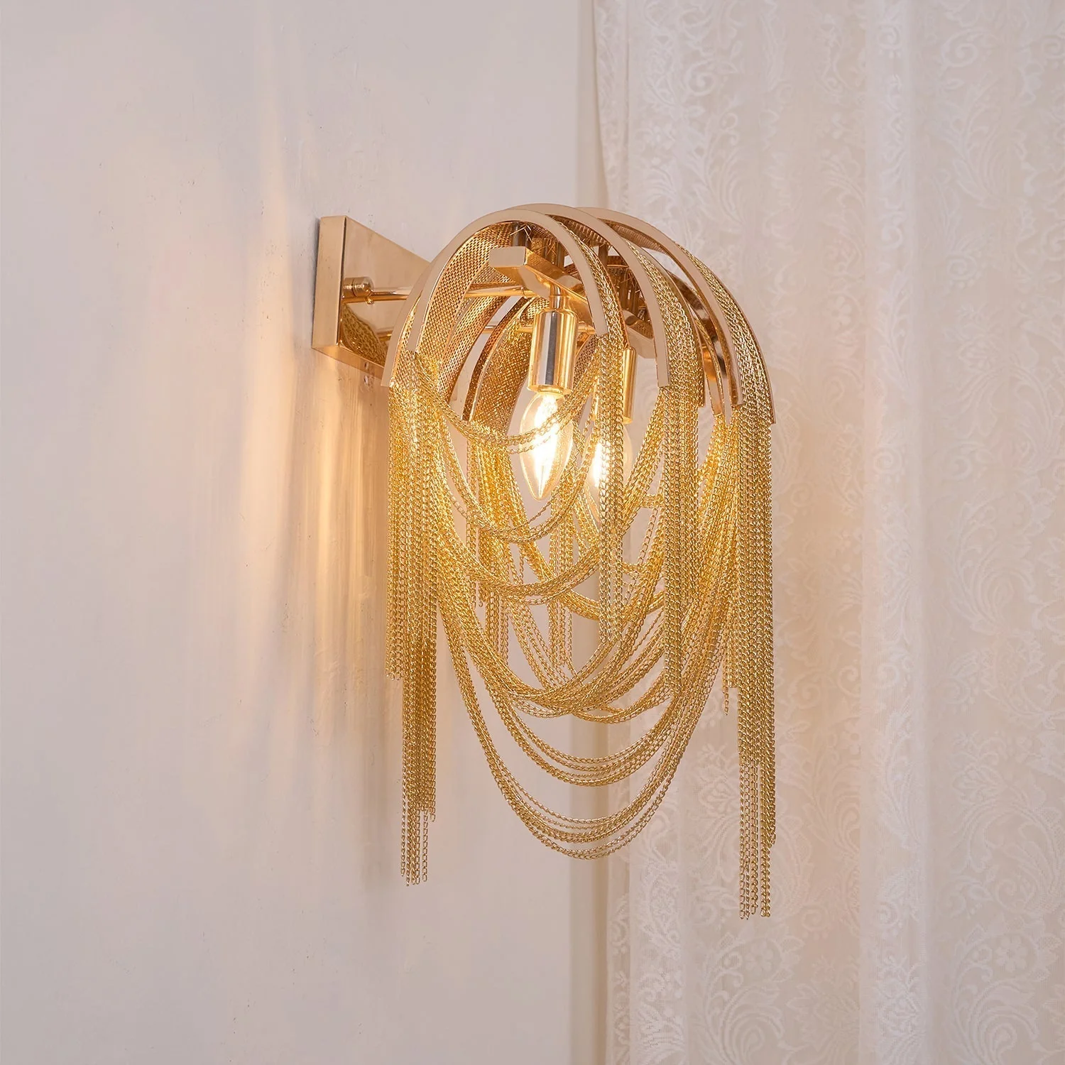 Chains Postmodern Luxury Tassel Wall Lamp - Image 15