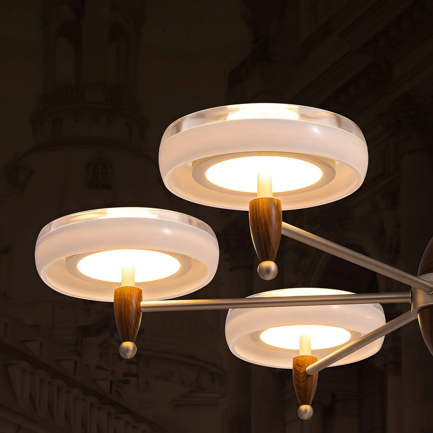 Champagne Modern Glass Chandelier - Image 10