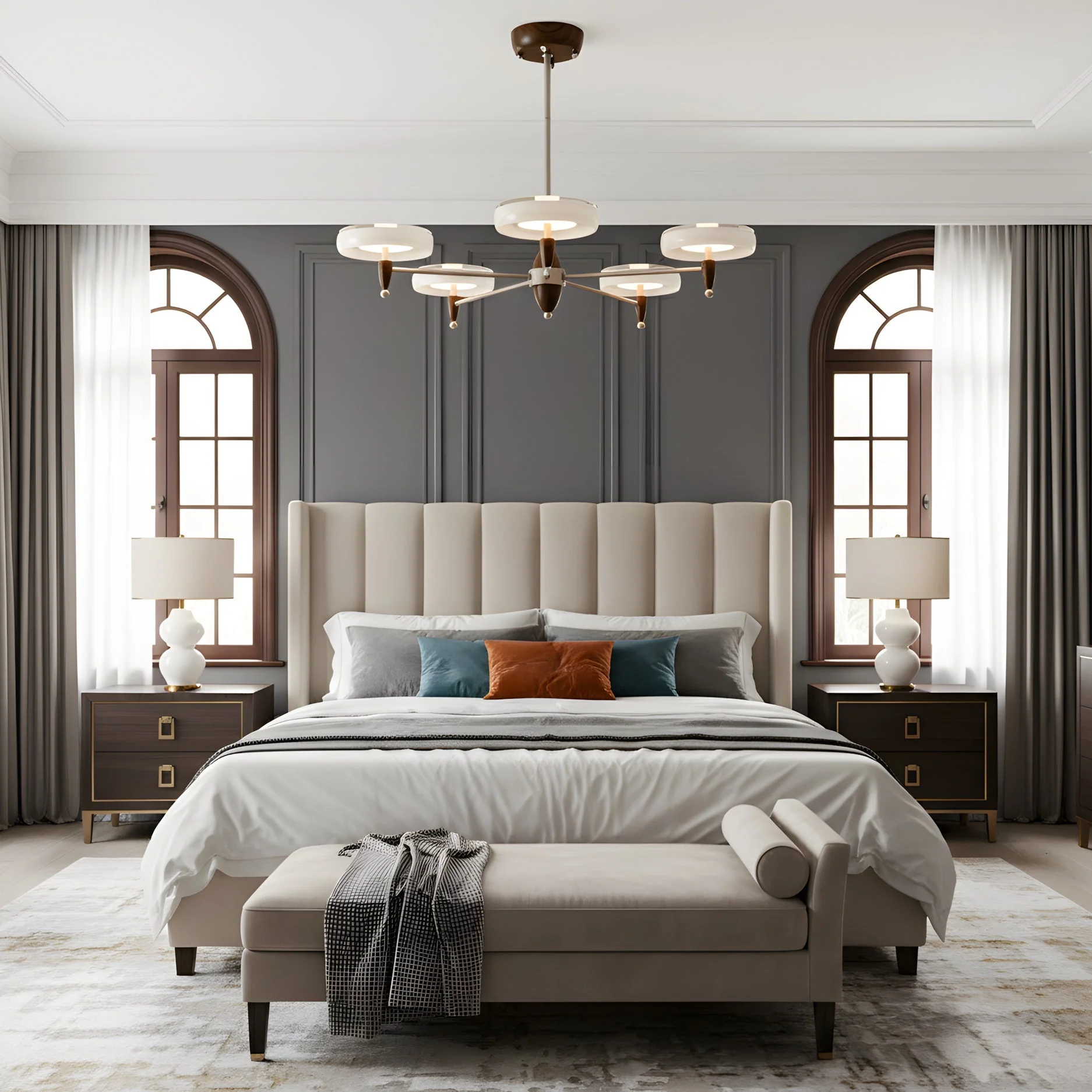 Champagne Modern Glass Chandelier - Image 8