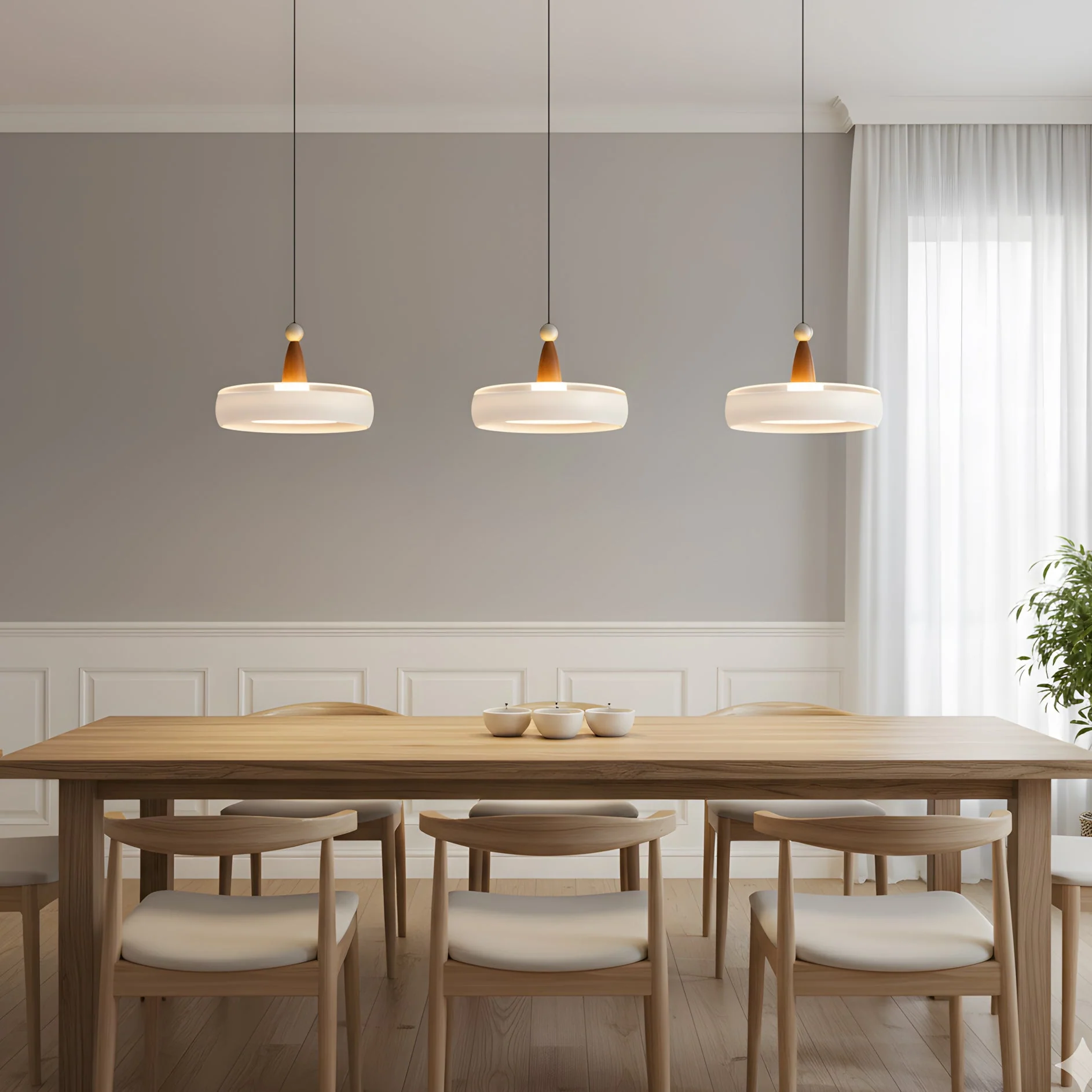 Champagne Modern Glass Pendant Light - Image 2