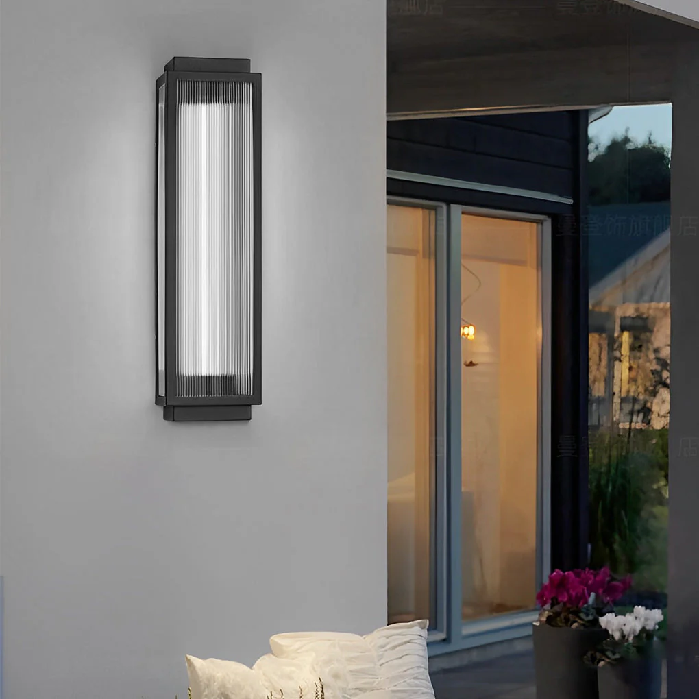 Champion Rectangular Strip Modern Outdoor Wall Lights - Image 3
