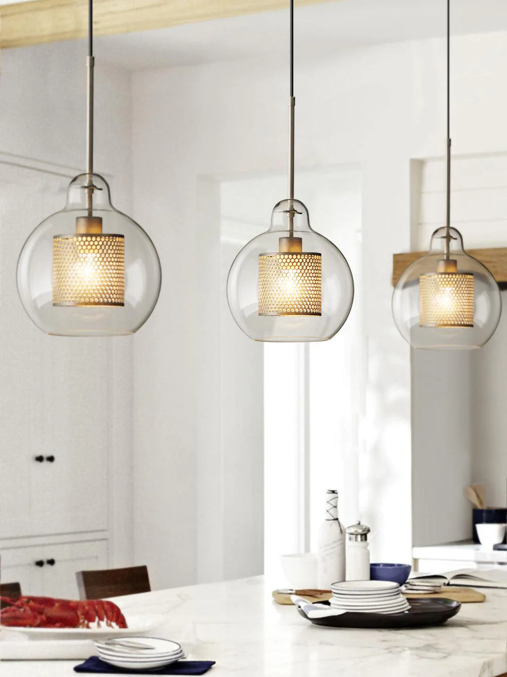 Chiswick Contemporary Glass Pendant Light - Image 15