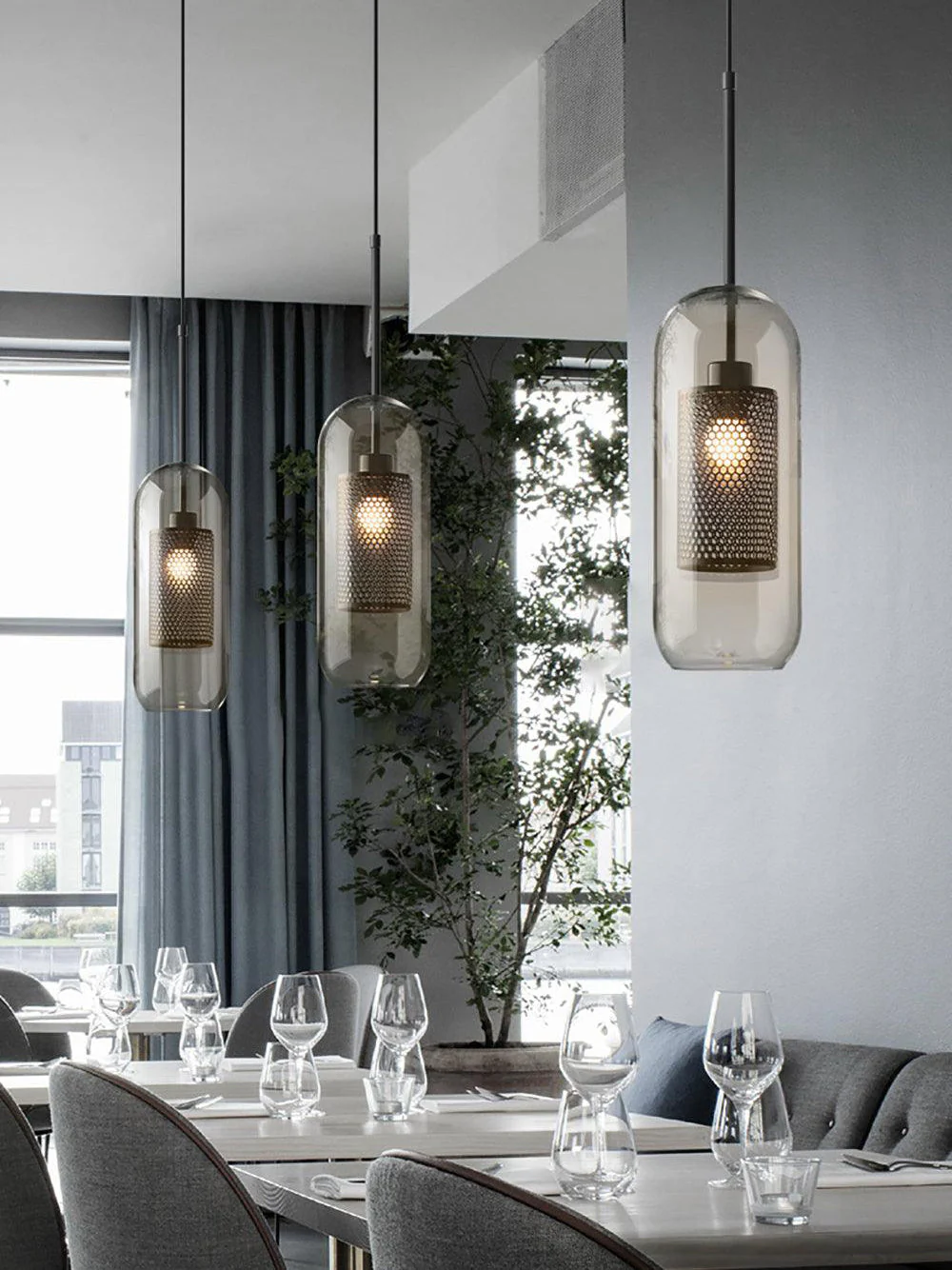 Chiswick Contemporary Glass Pendant Light - Image 18